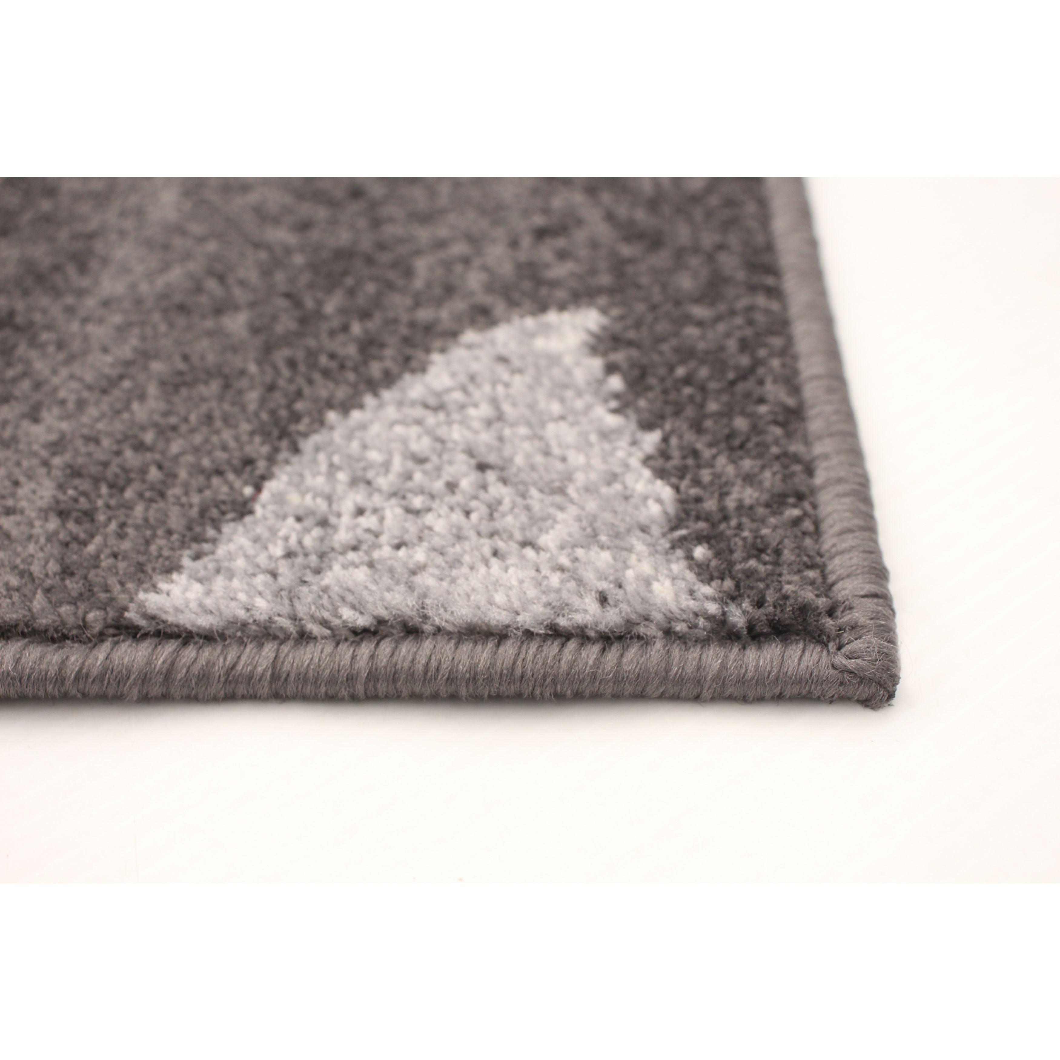 Feuilles Anthracite-Pink Rug