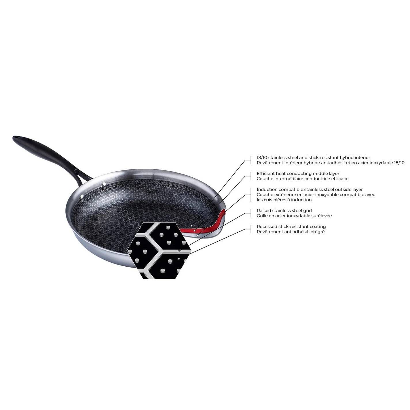 Meyer Stainless Steel Fry Pan Skillet HybridClad - 28 cm