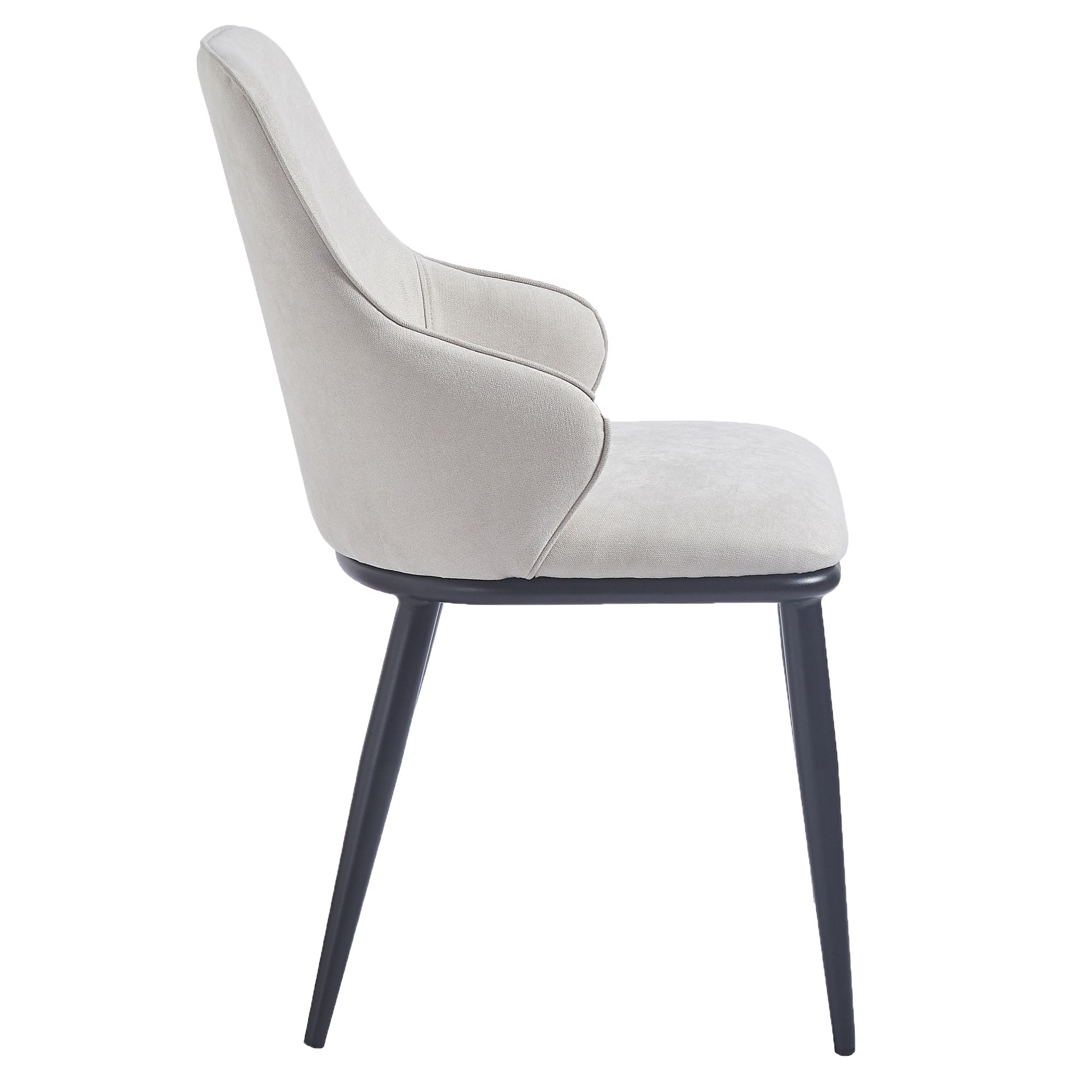 Kash Upholstered Side Chair - Beige Fabric