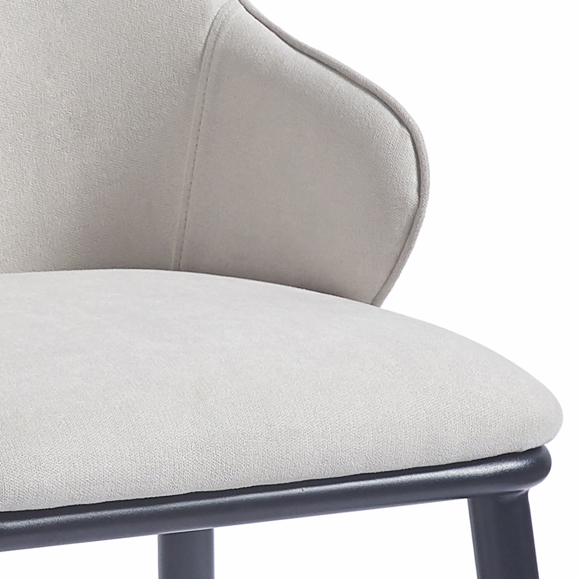 Kash Upholstered Side Chair - Beige Fabric