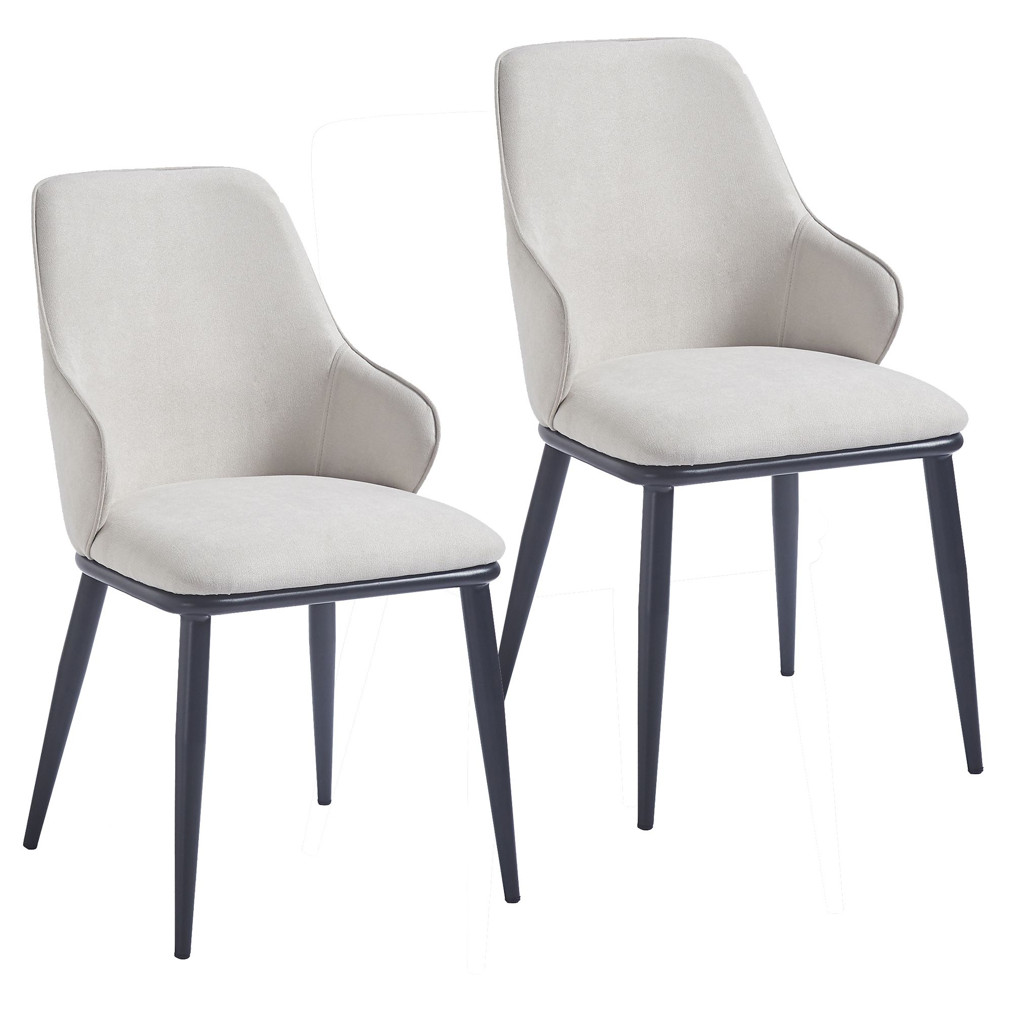 Kash Upholstered Side Chair - Beige Fabric