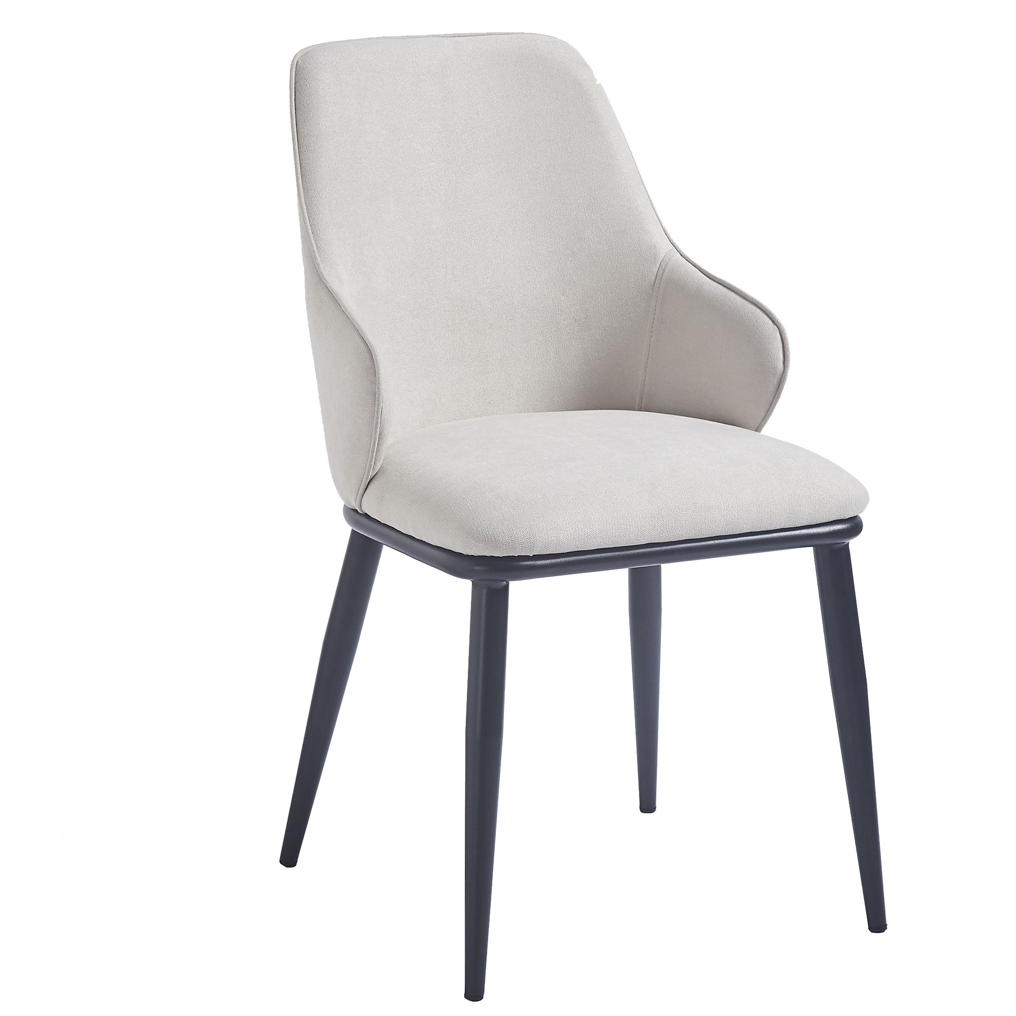 Kash Upholstered Side Chair - Beige Fabric
