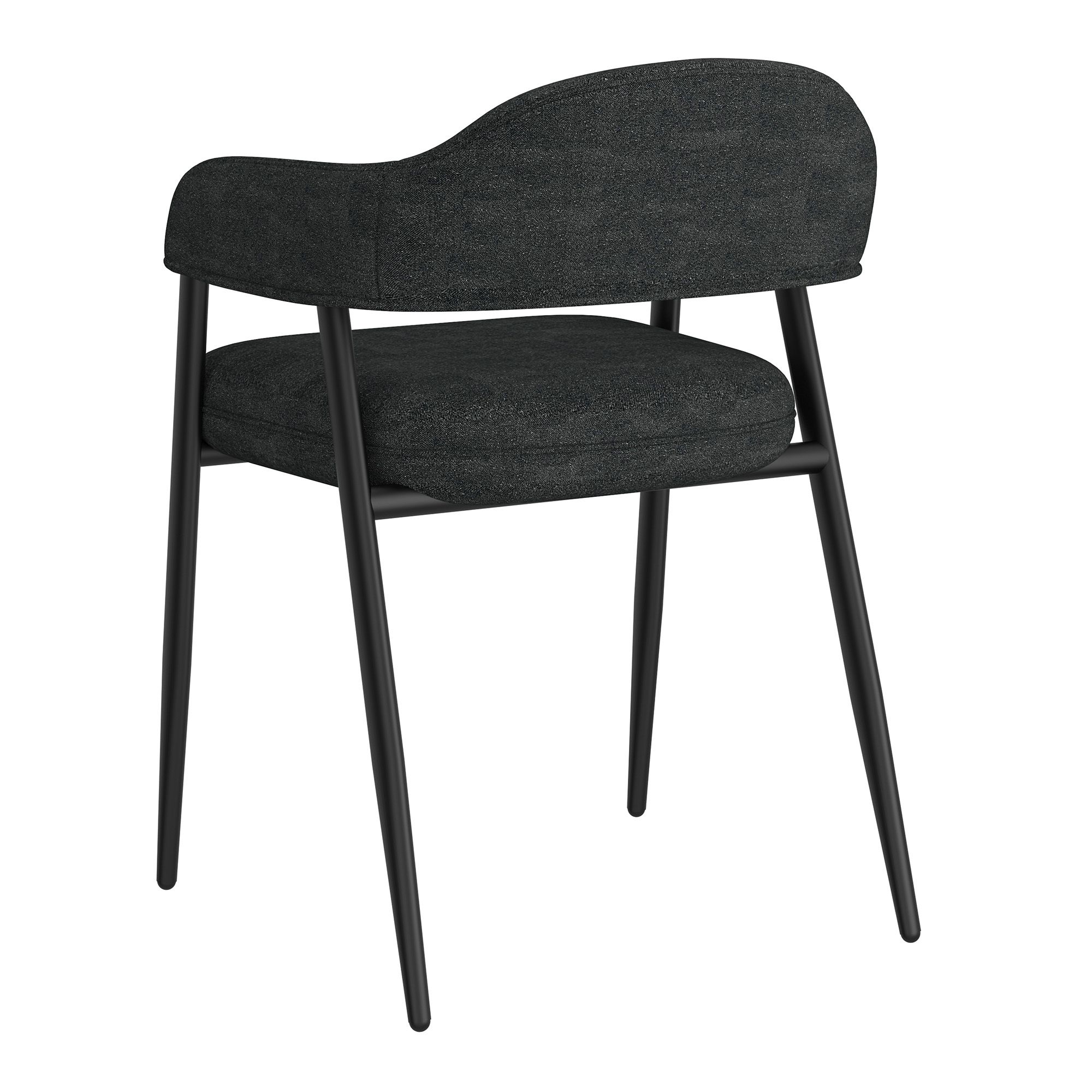 Archer Upholstered Side Chair - Charcoal
