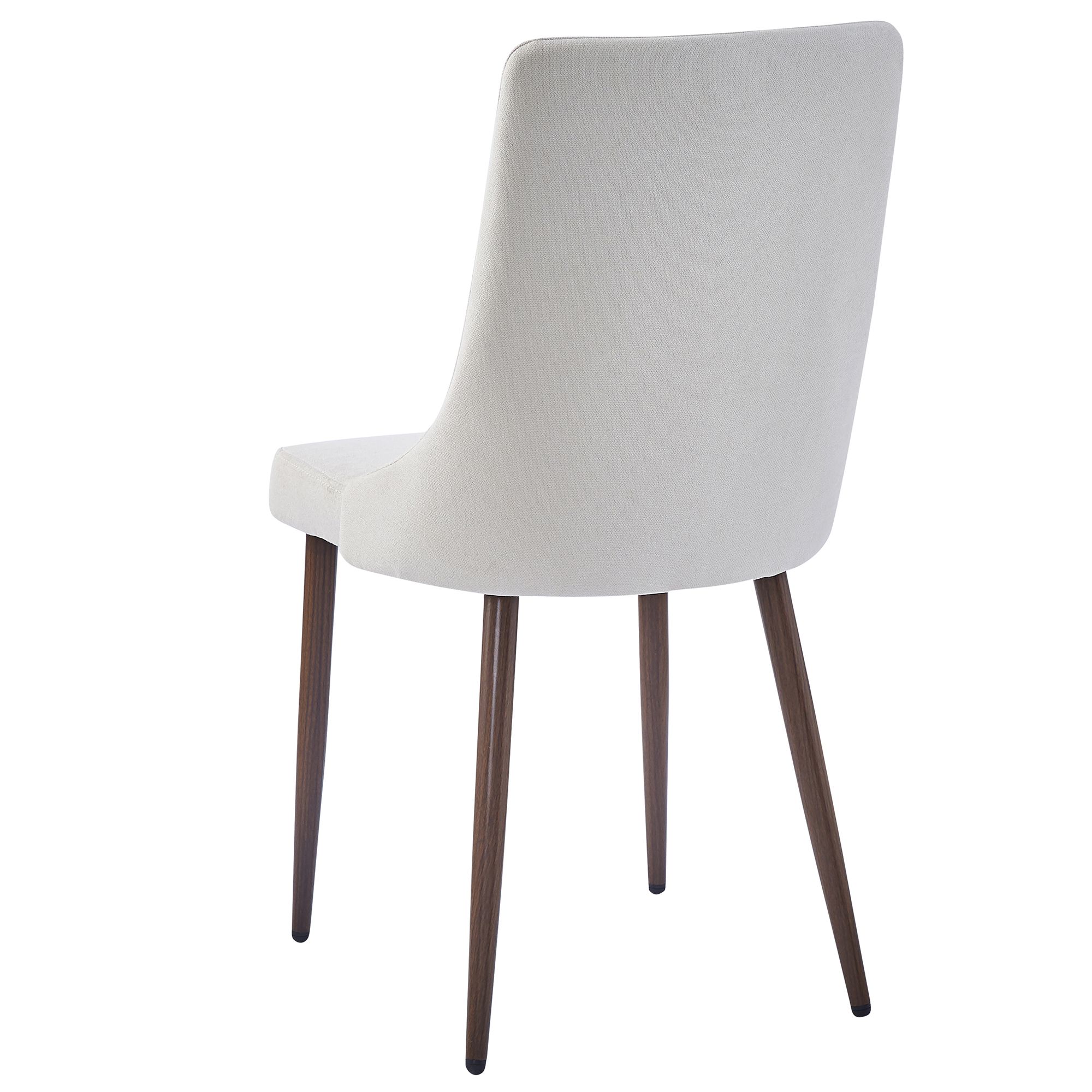 Cora Upholstered Side Chair - Beige Fabric/Walnut