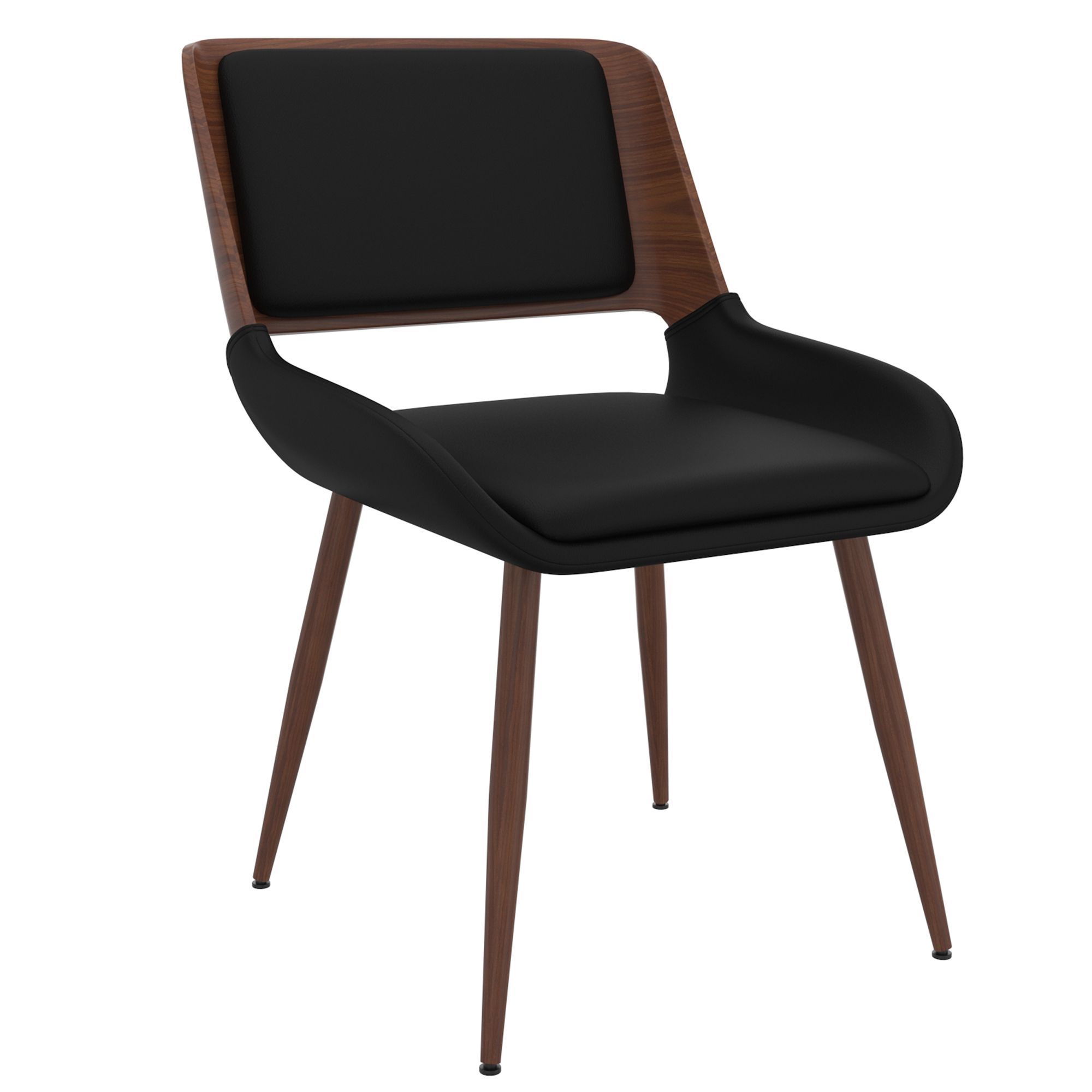 Hudson Upholstered Side Chair - /Walnut