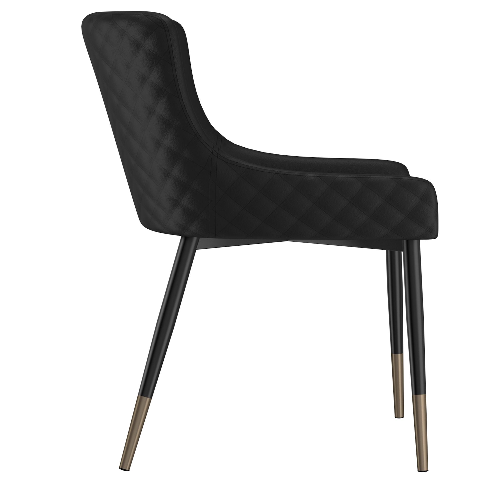 Xander Upholstered Side Chair - Black