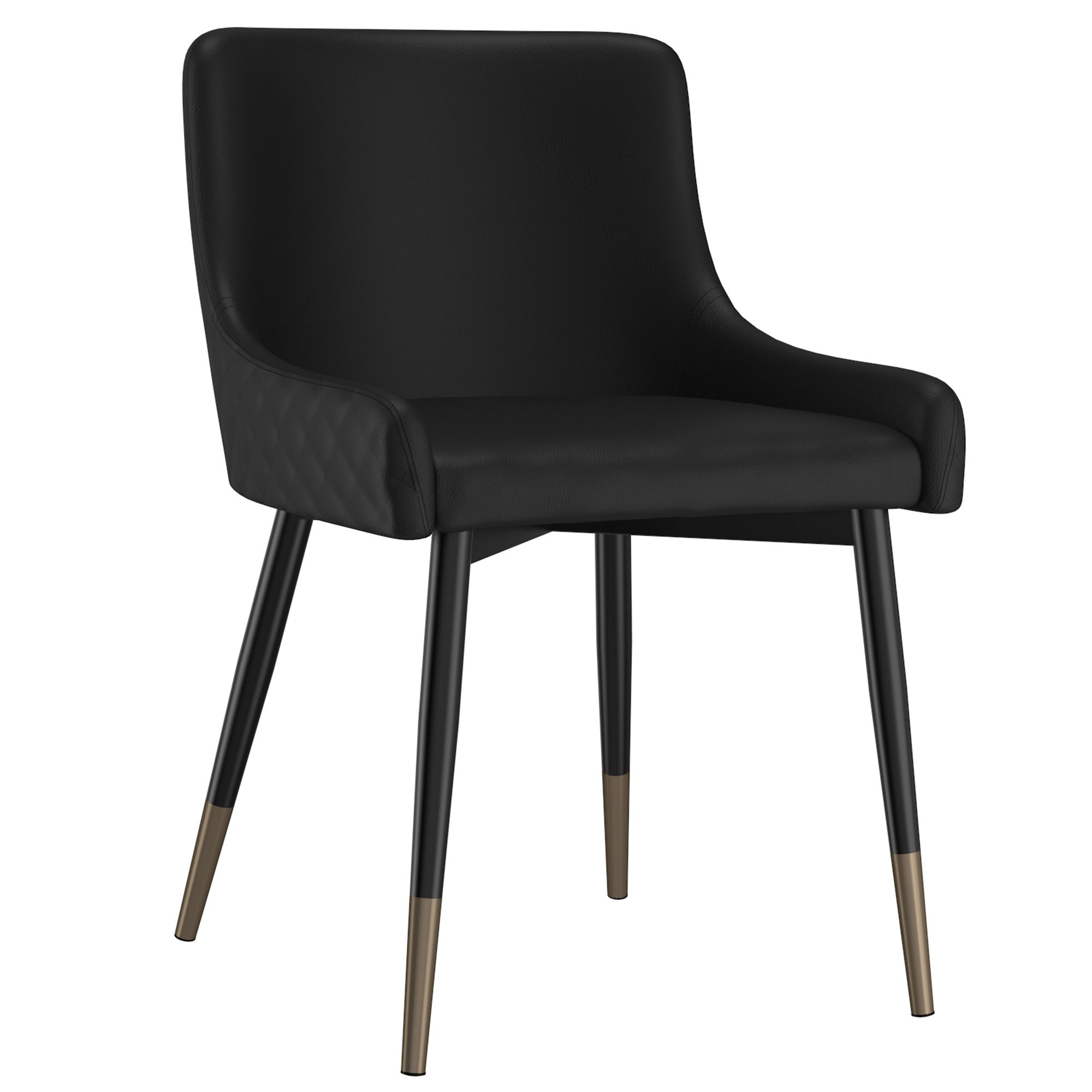 Xander Upholstered Side Chair - Black
