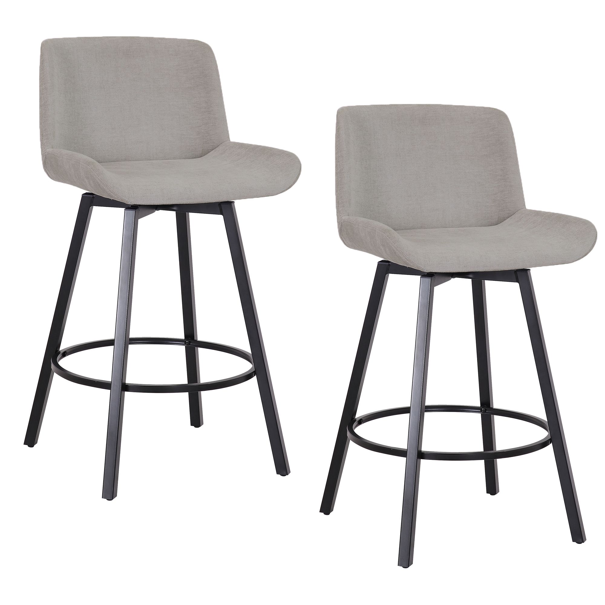 Fern Counter Stool - Grey Fabric