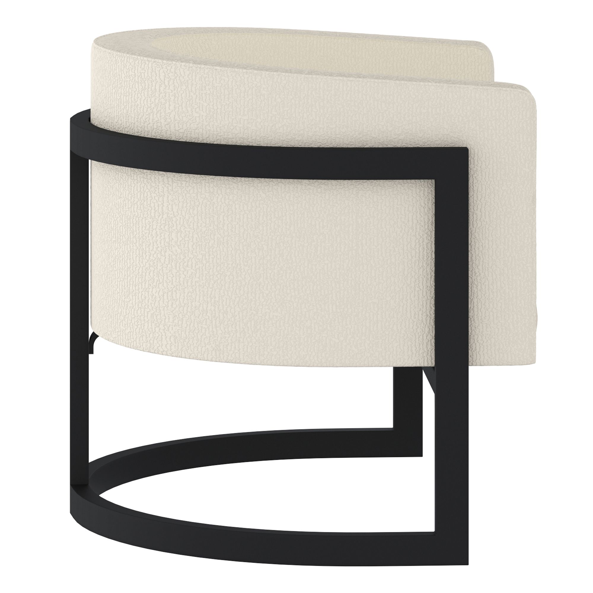 Zhuri Accent Chair - Ivory/Black