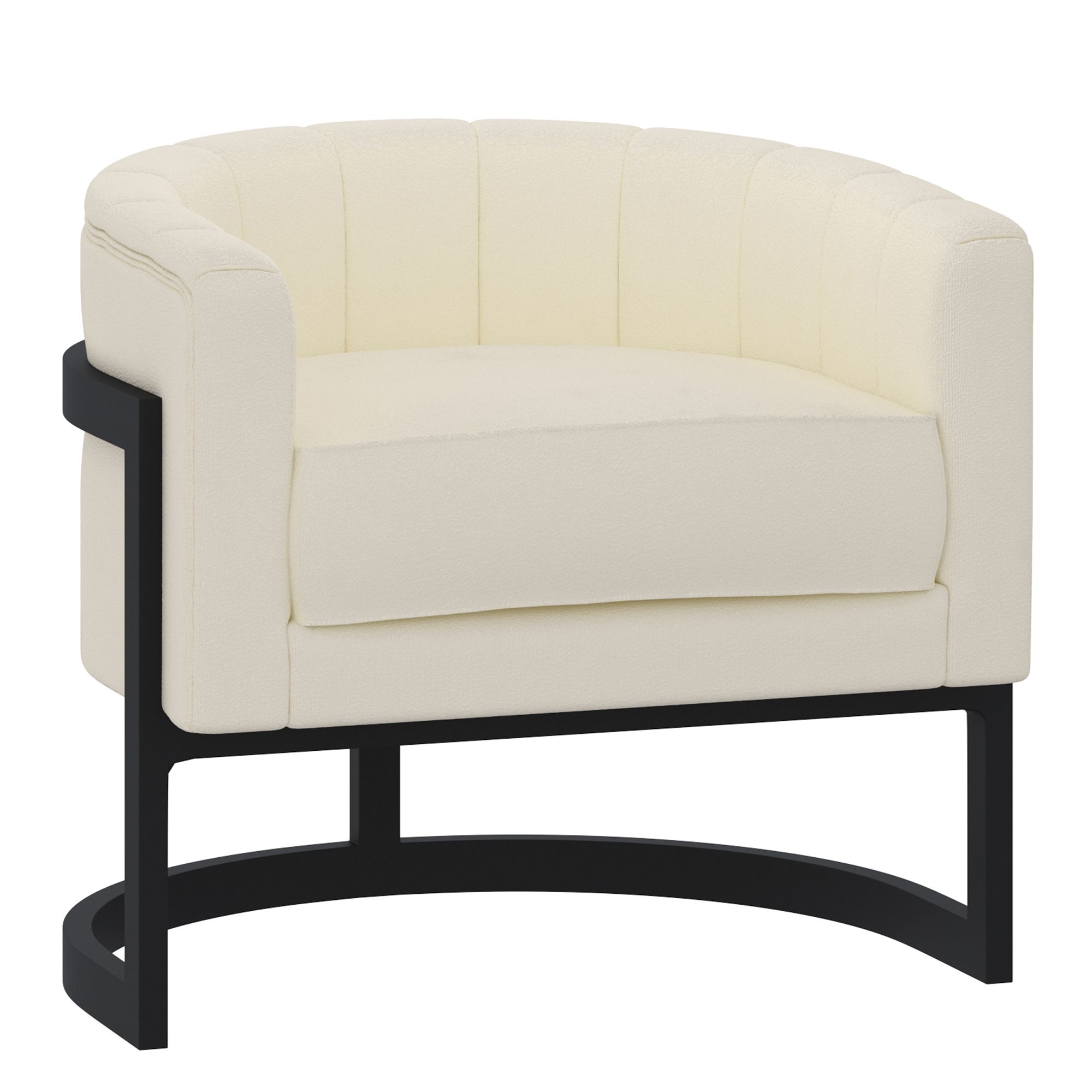 Zhuri Accent Chair - Ivory/Black