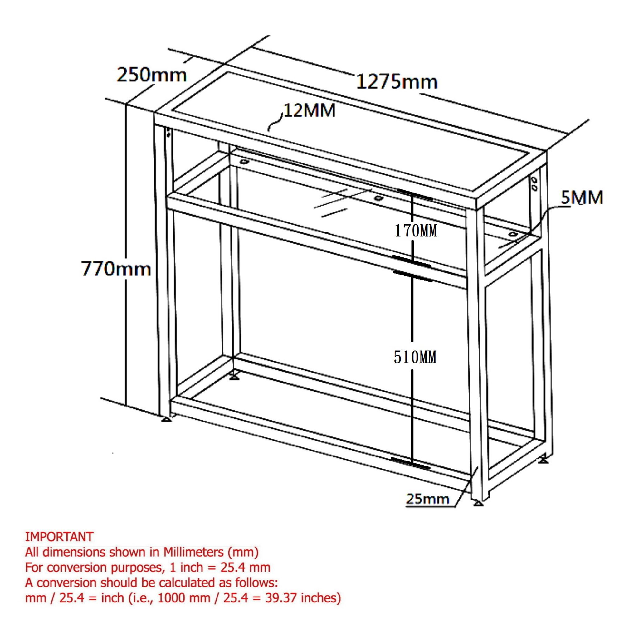 Quinn Console Table - Black