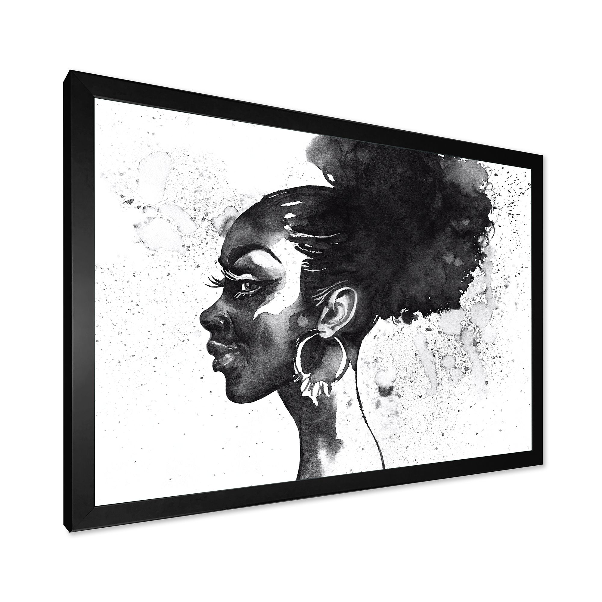Toile « Monochrome Portrait of African American Woman I