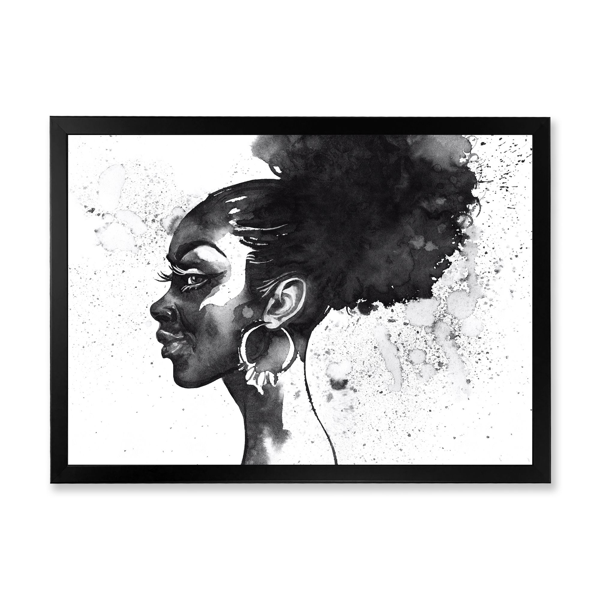 Toile « Monochrome Portrait of African American Woman I