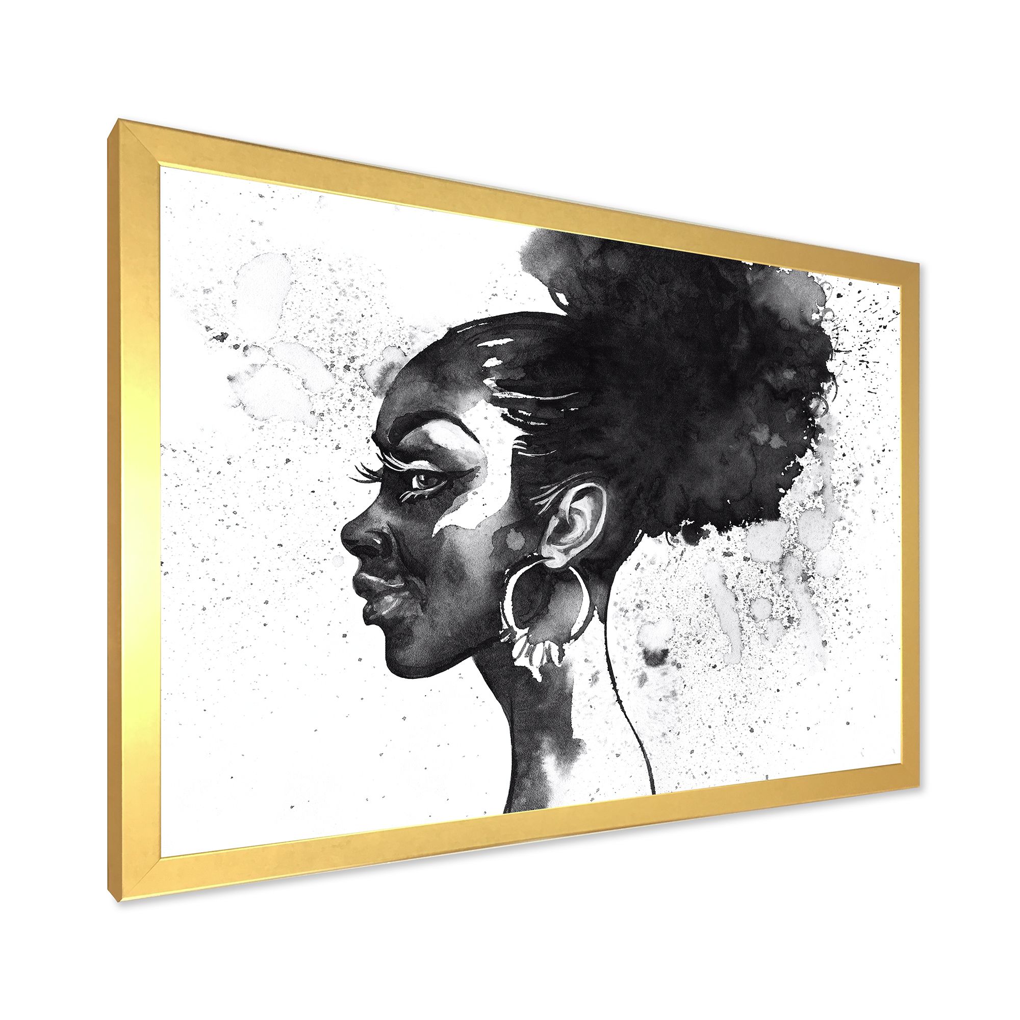 Toile « Monochrome Portrait of African American Woman I