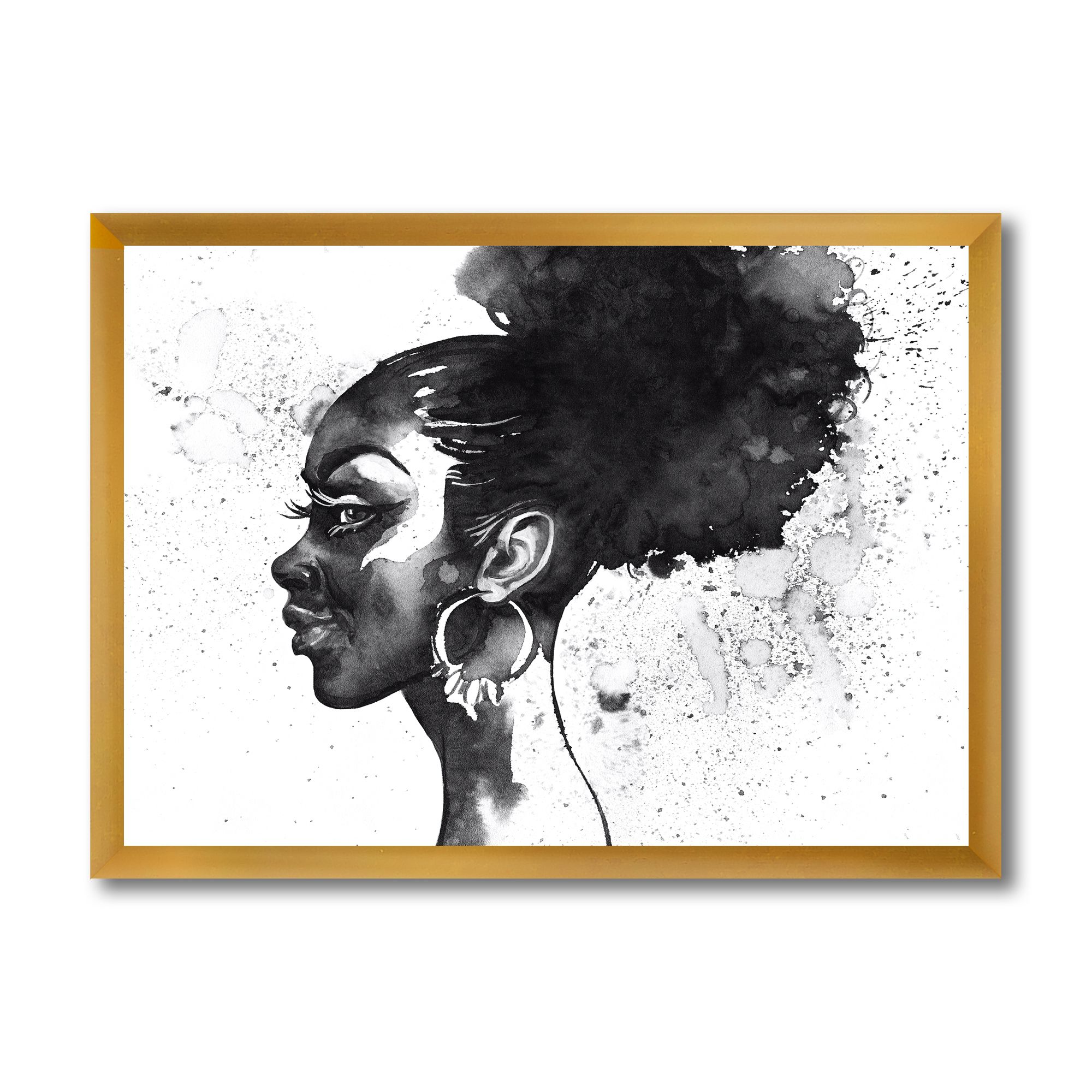 Toile « Monochrome Portrait of African American Woman I