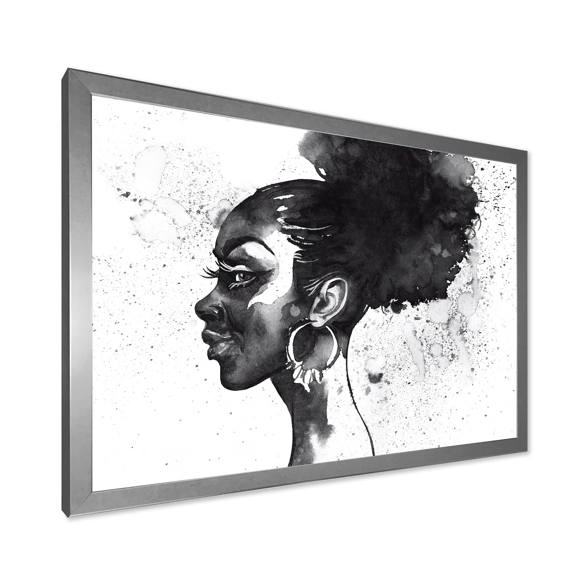 Toile « Monochrome Portrait of African American Woman I