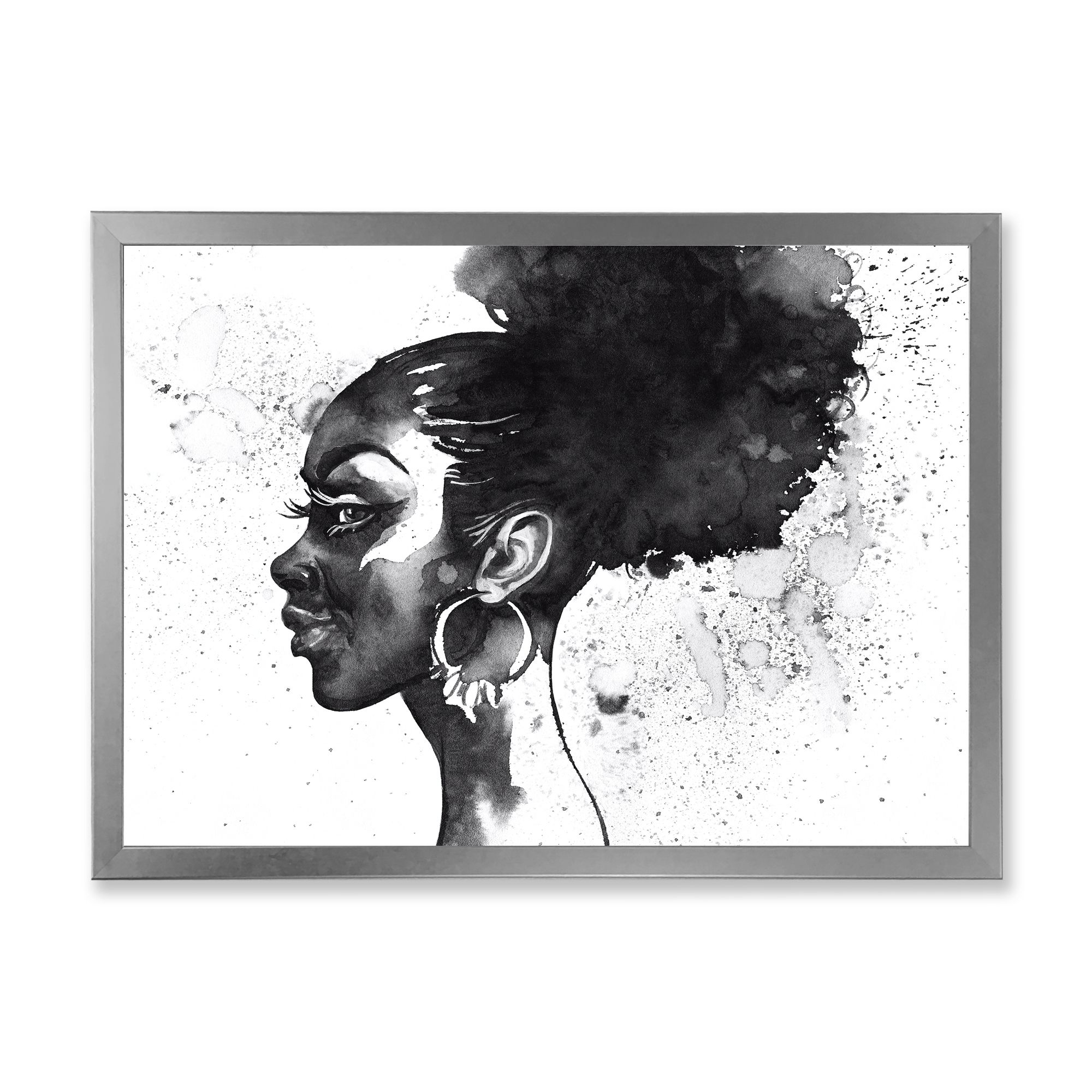 Toile « Monochrome Portrait of African American Woman I