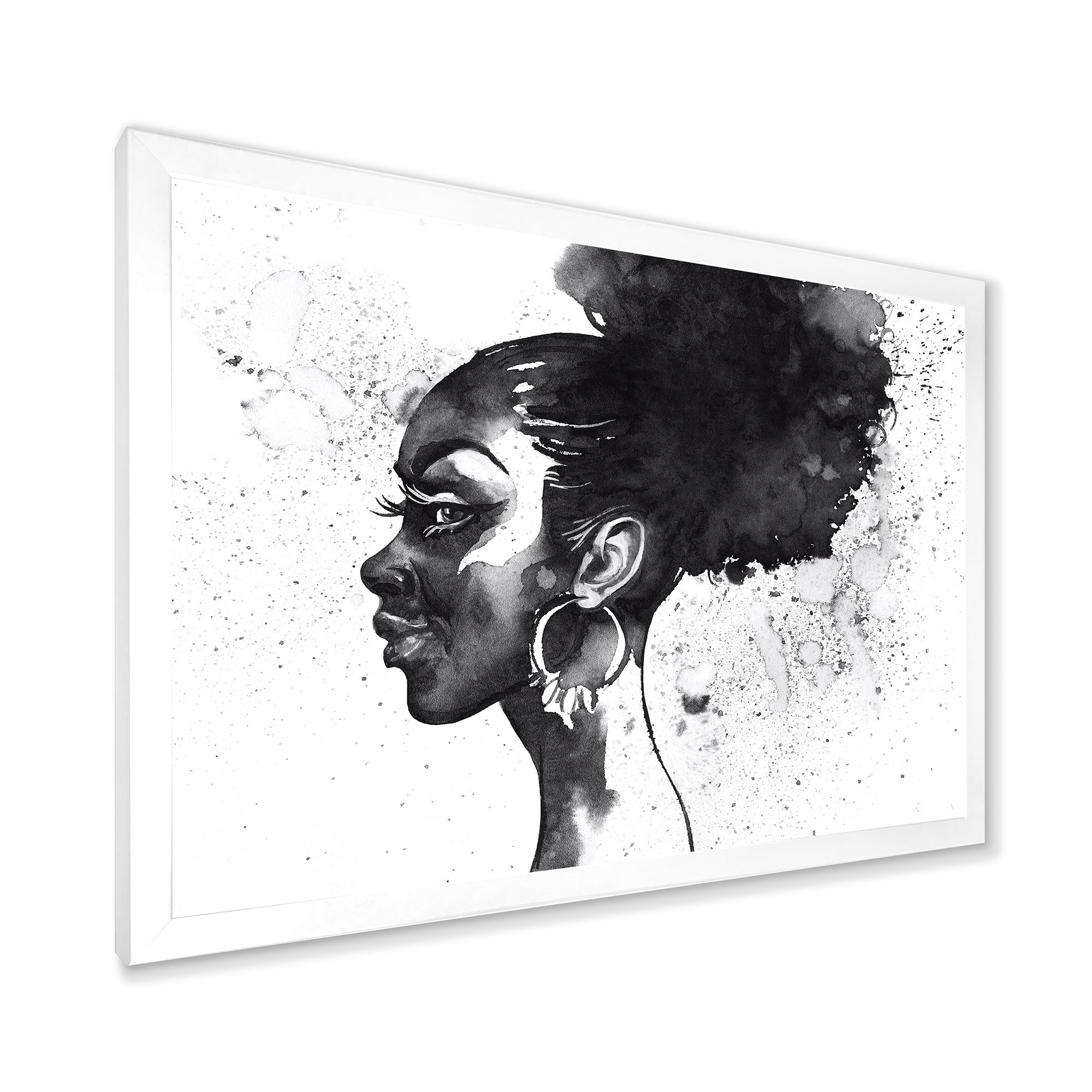 Toile « Monochrome Portrait of African American Woman I