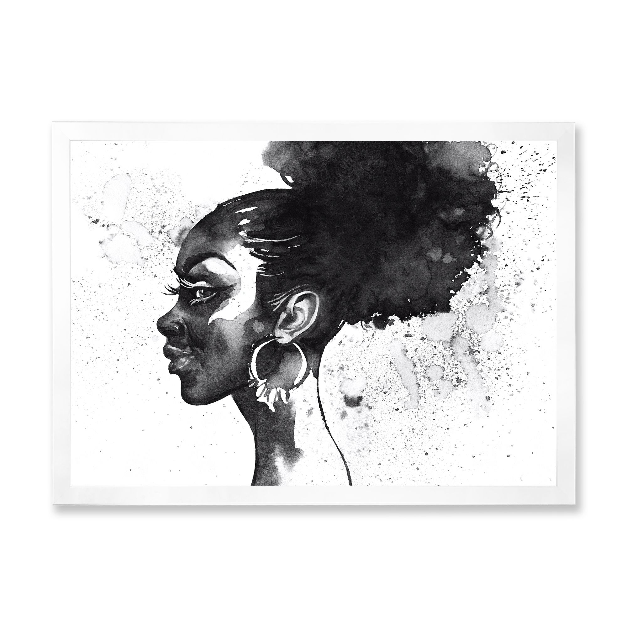 Toile « Monochrome Portrait of African American Woman I