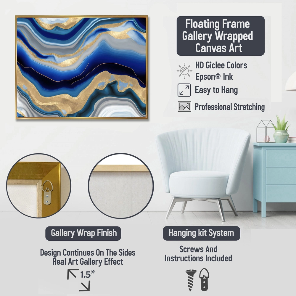 Teal and Orange Botanical Motion – Modern Nature Swirl