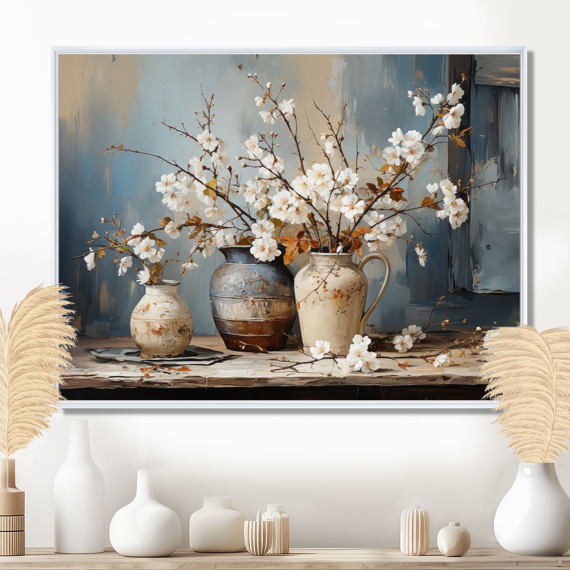 Still Life With Pottery and Flowers – Classic Modern Blend