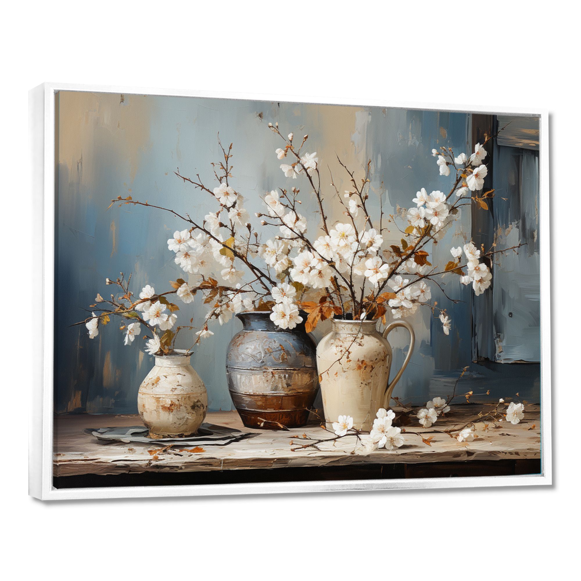 Still Life With Pottery and Flowers – Classic Modern Blend