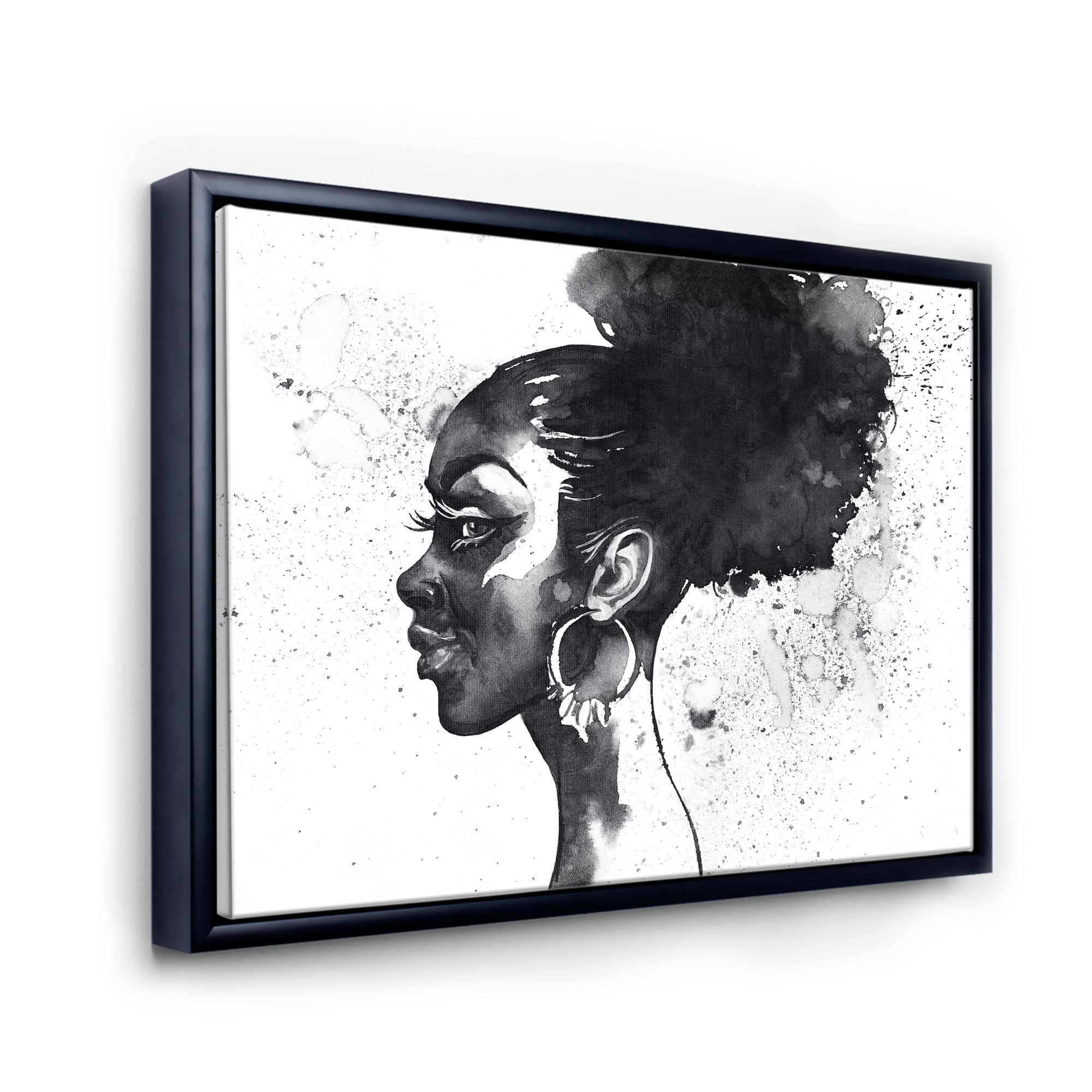 Toile « Monochrome Portrait of African American Woman I