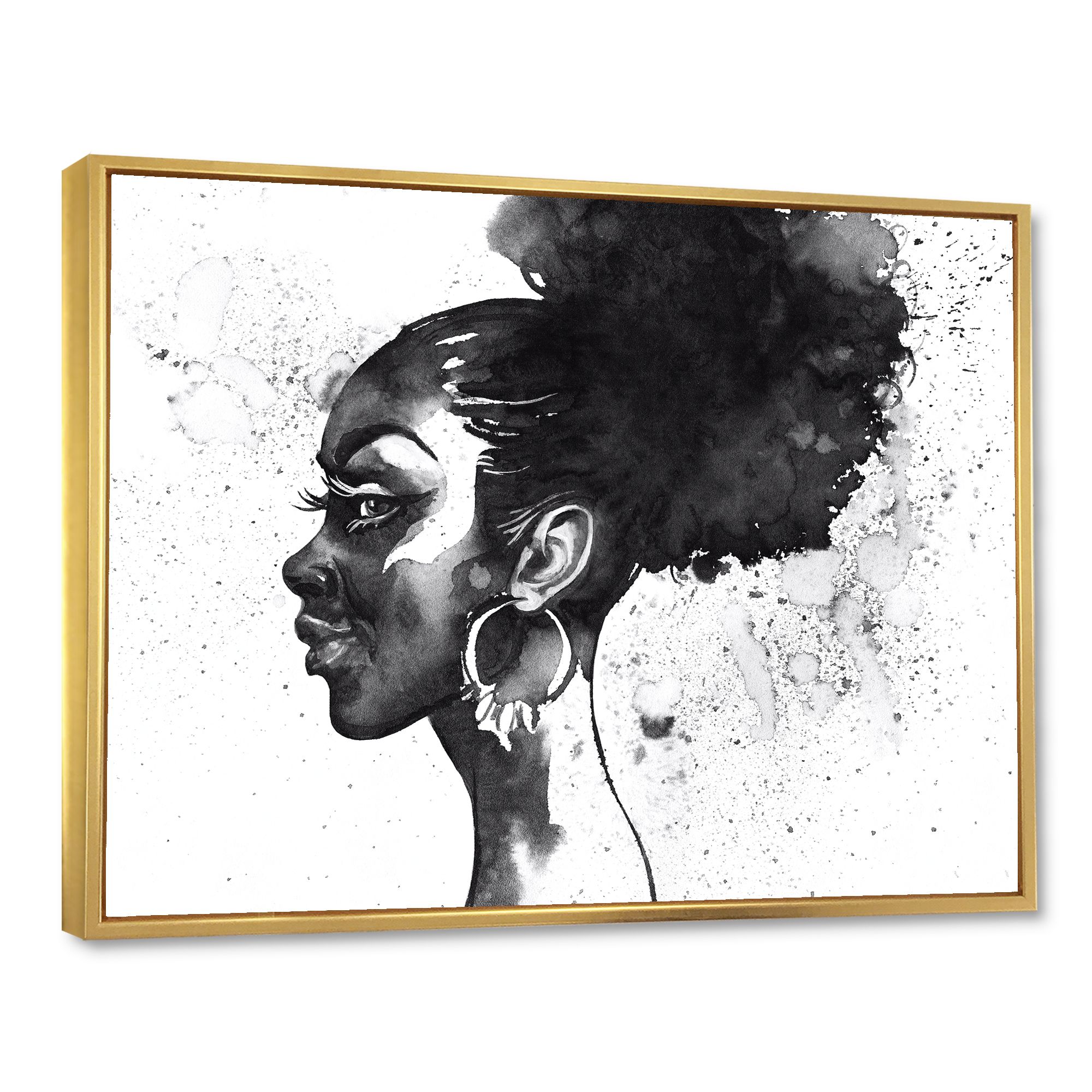Toile « Monochrome Portrait of African American Woman I