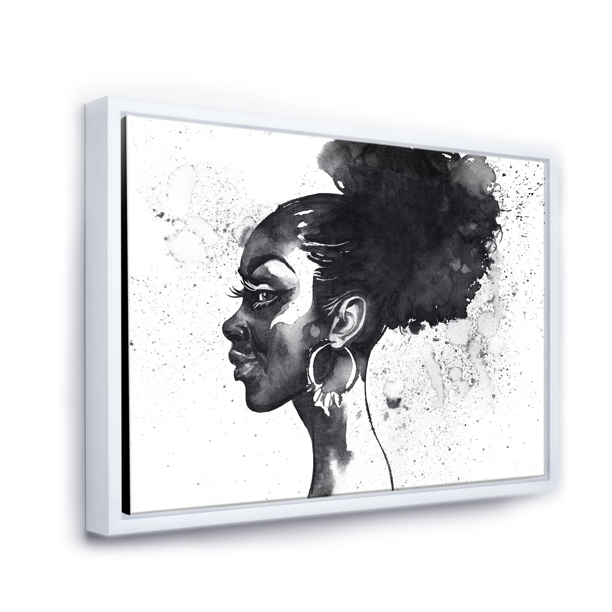 Toile « Monochrome Portrait of African American Woman I