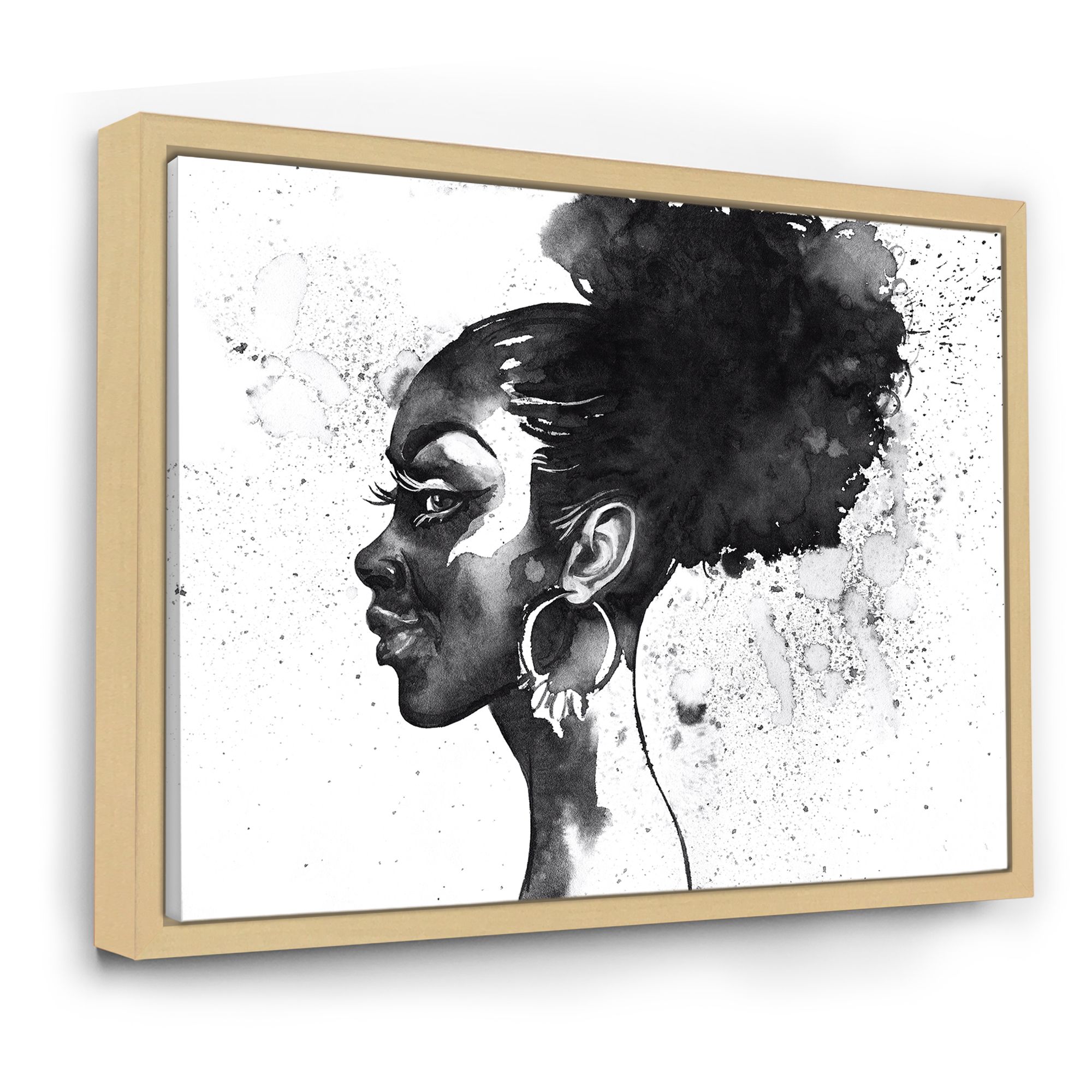 Toile « Monochrome Portrait of African American Woman I