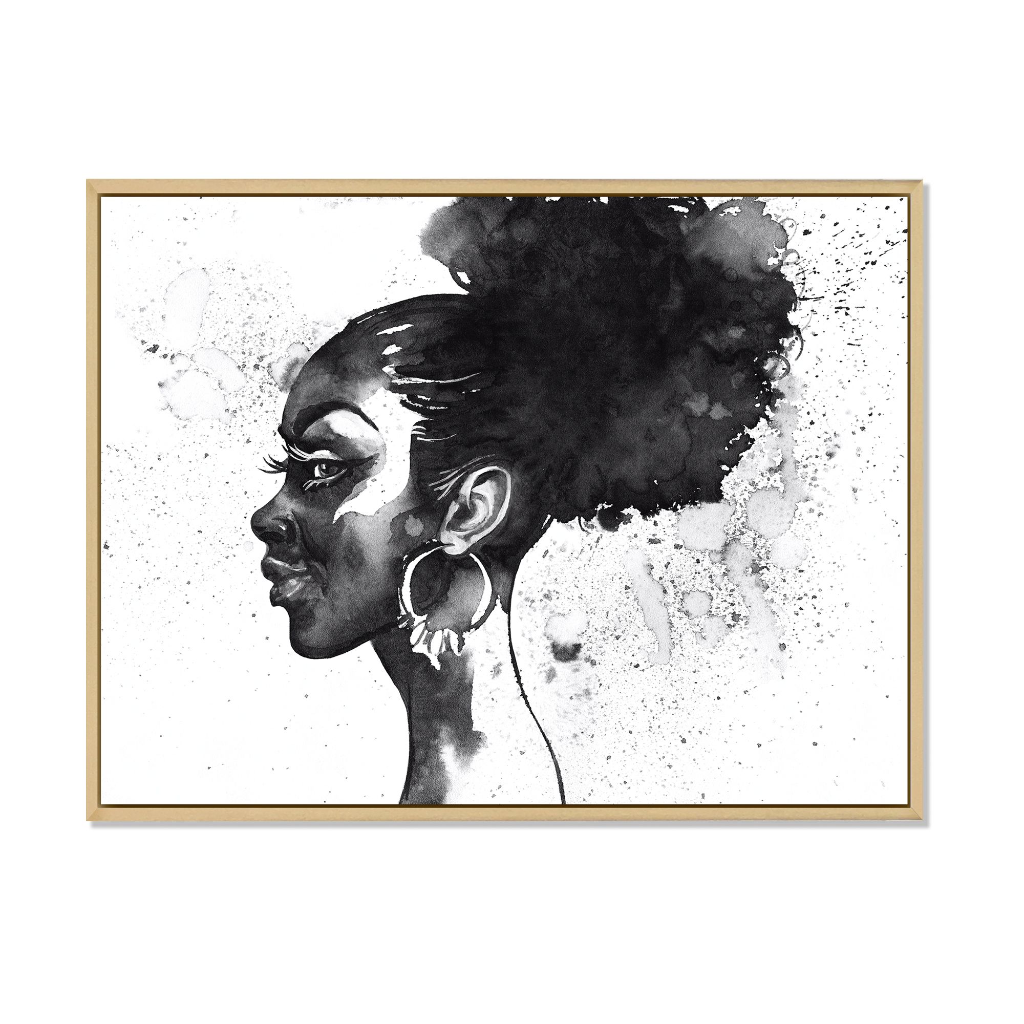 Toile « Monochrome Portrait of African American Woman I