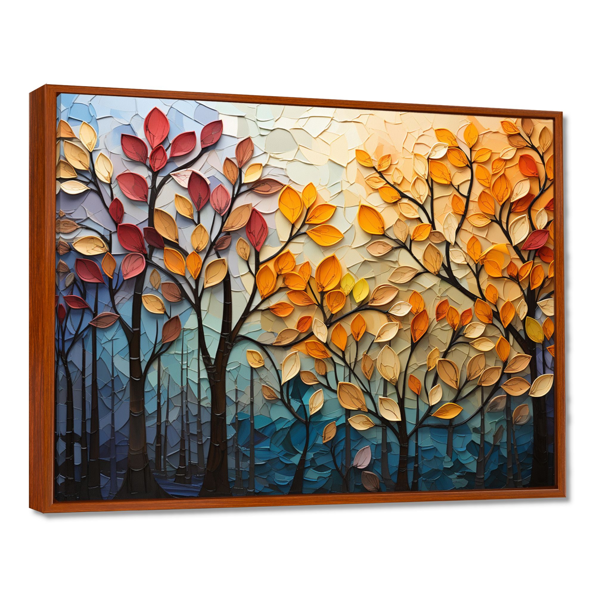 Autumn Leaves Symphony – Textured Seasonal Patchwork