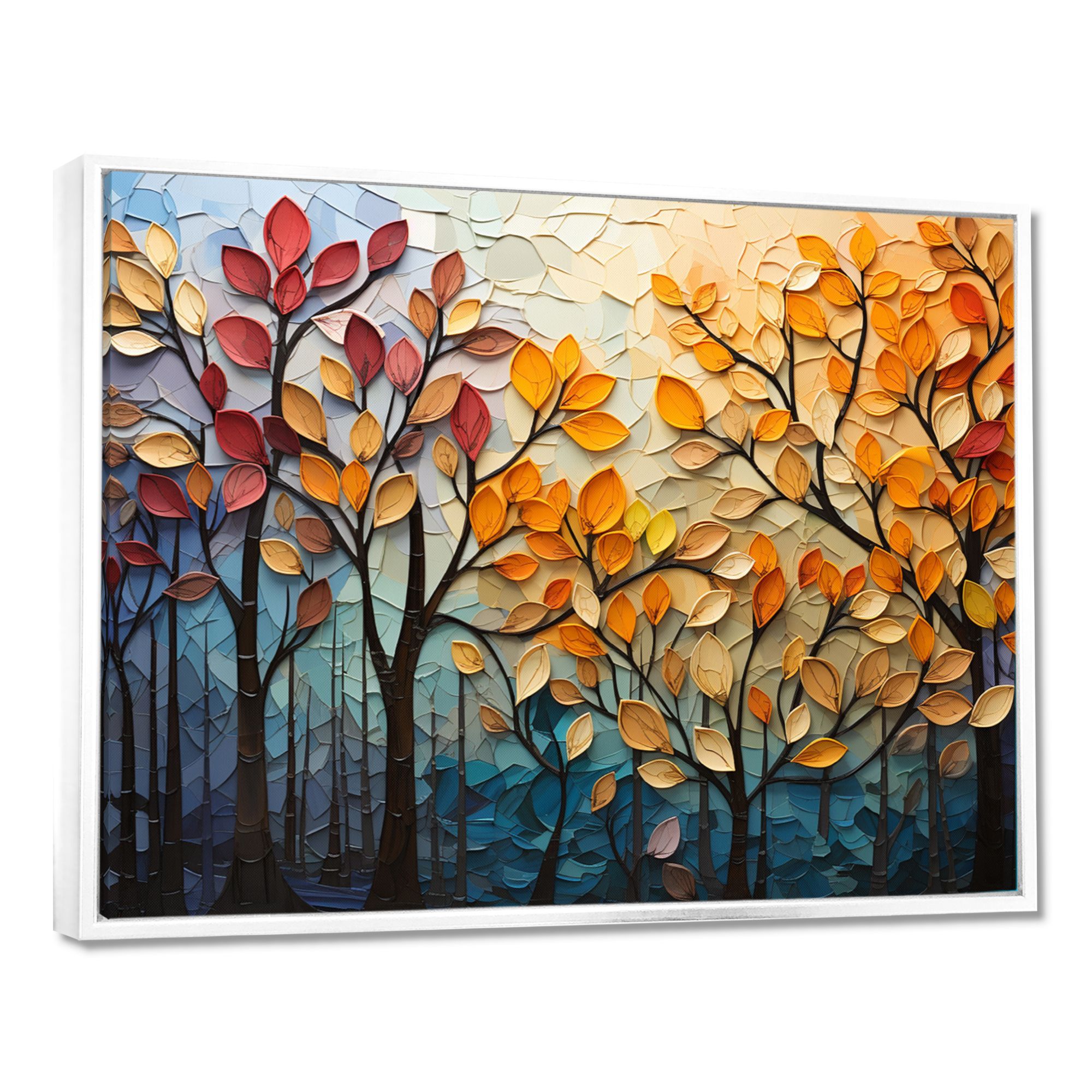 Autumn Leaves Symphony – Textured Seasonal Patchwork