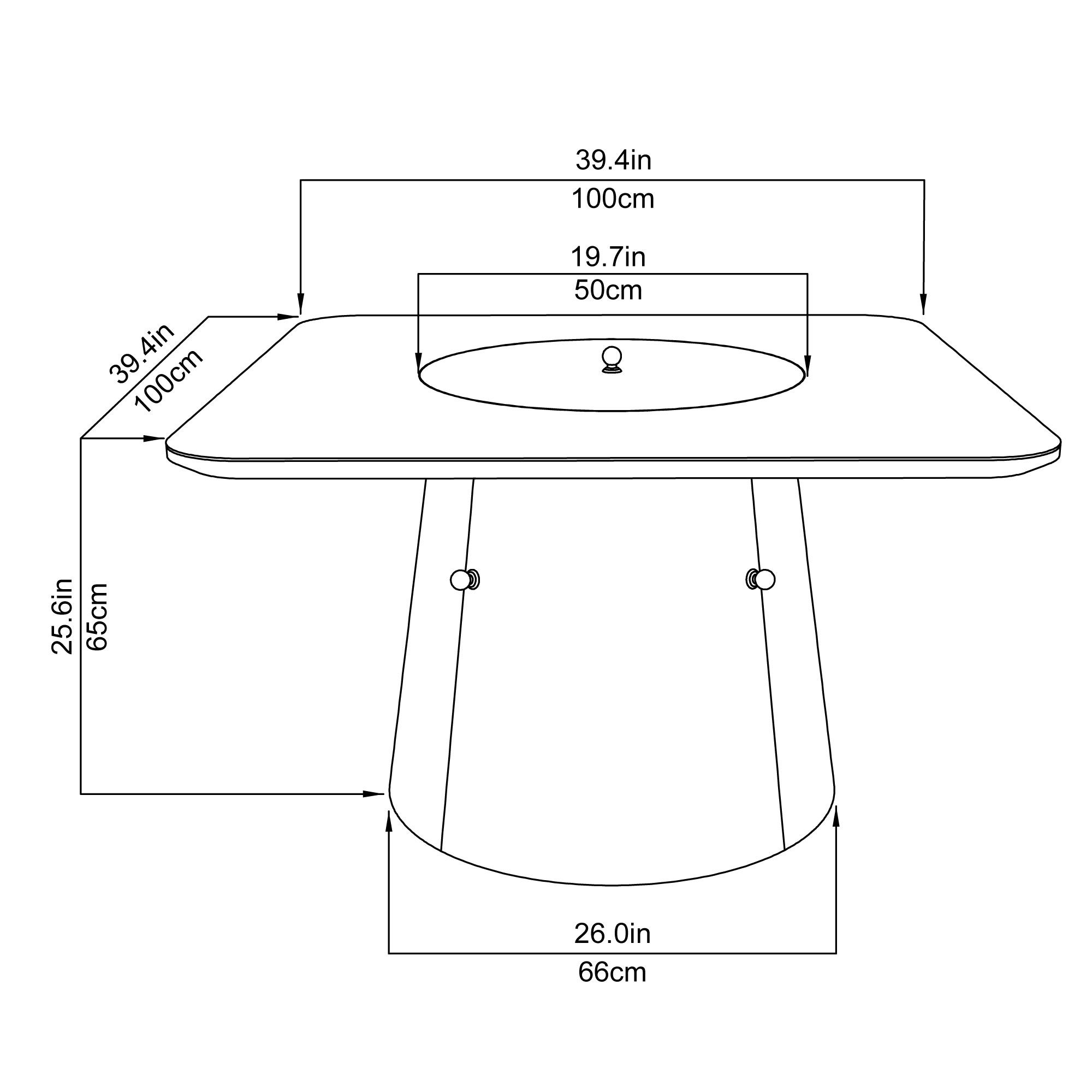 Paramount Opus Table de foyer carrée