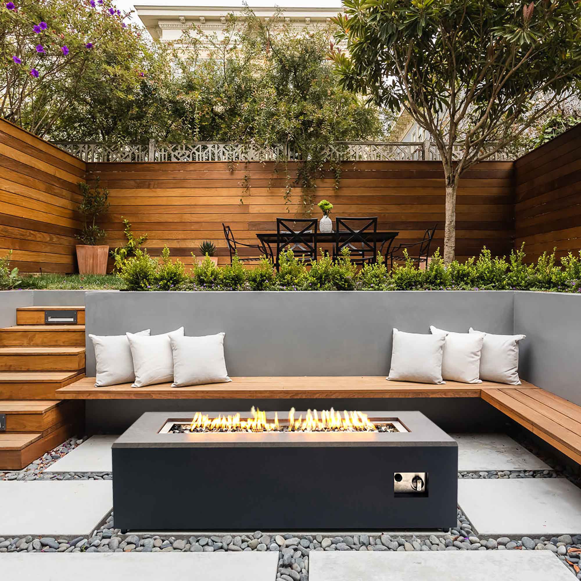 Paramount Aries Table de foyer convertible au propane