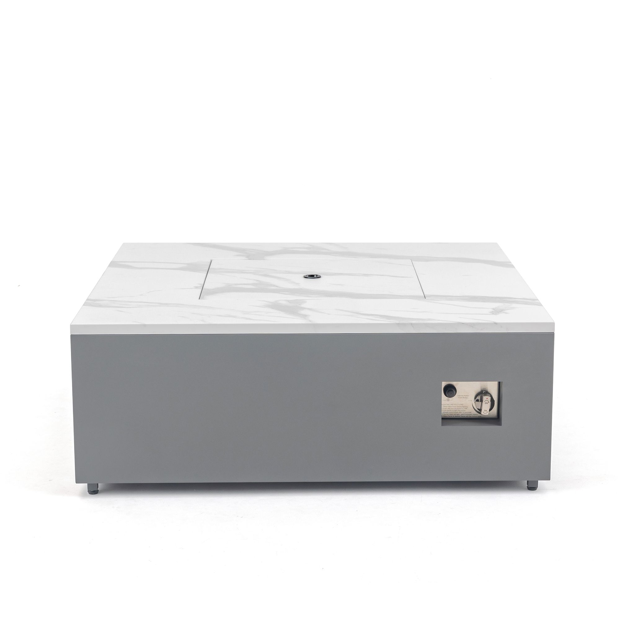 Paramount Danby Table de foyer convertible au propane en marbre reconstitué