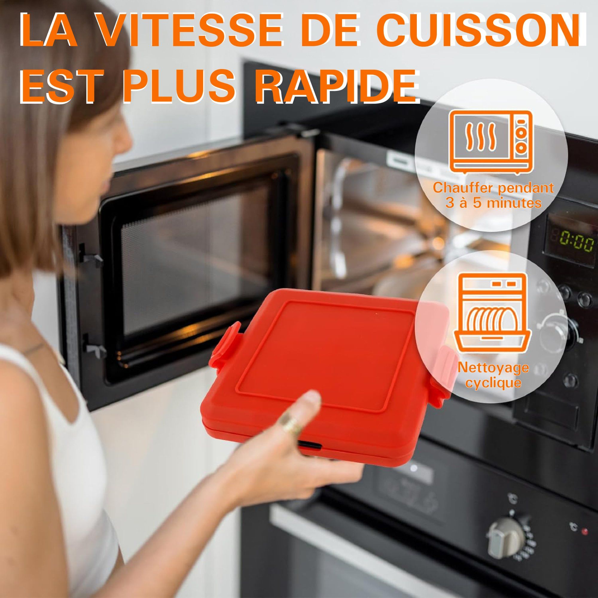 J.S.GOURMET Sizzle Crispy Appareil à croque-monsieur micro-ondes