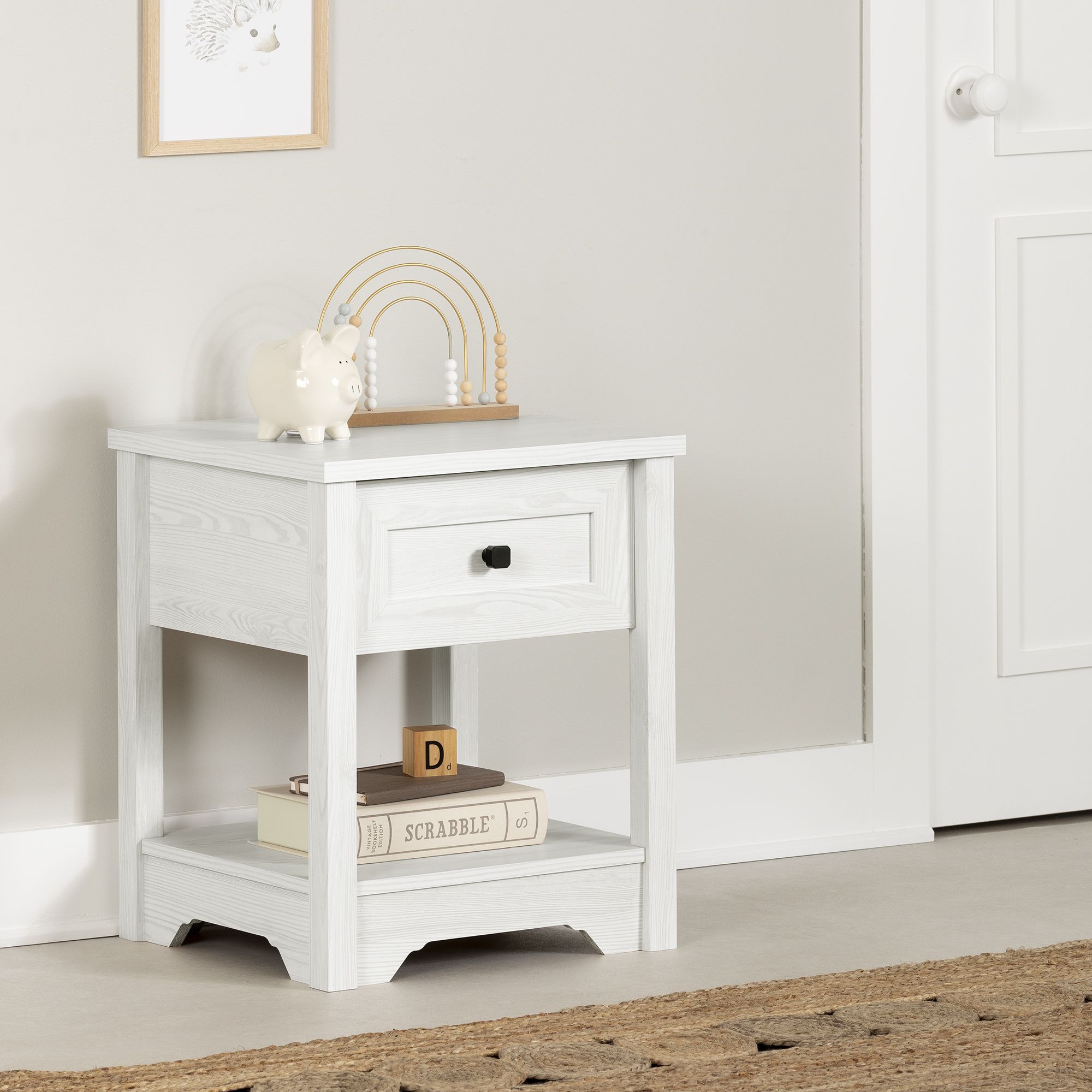 Hunter Table de chevet - Pin blanc