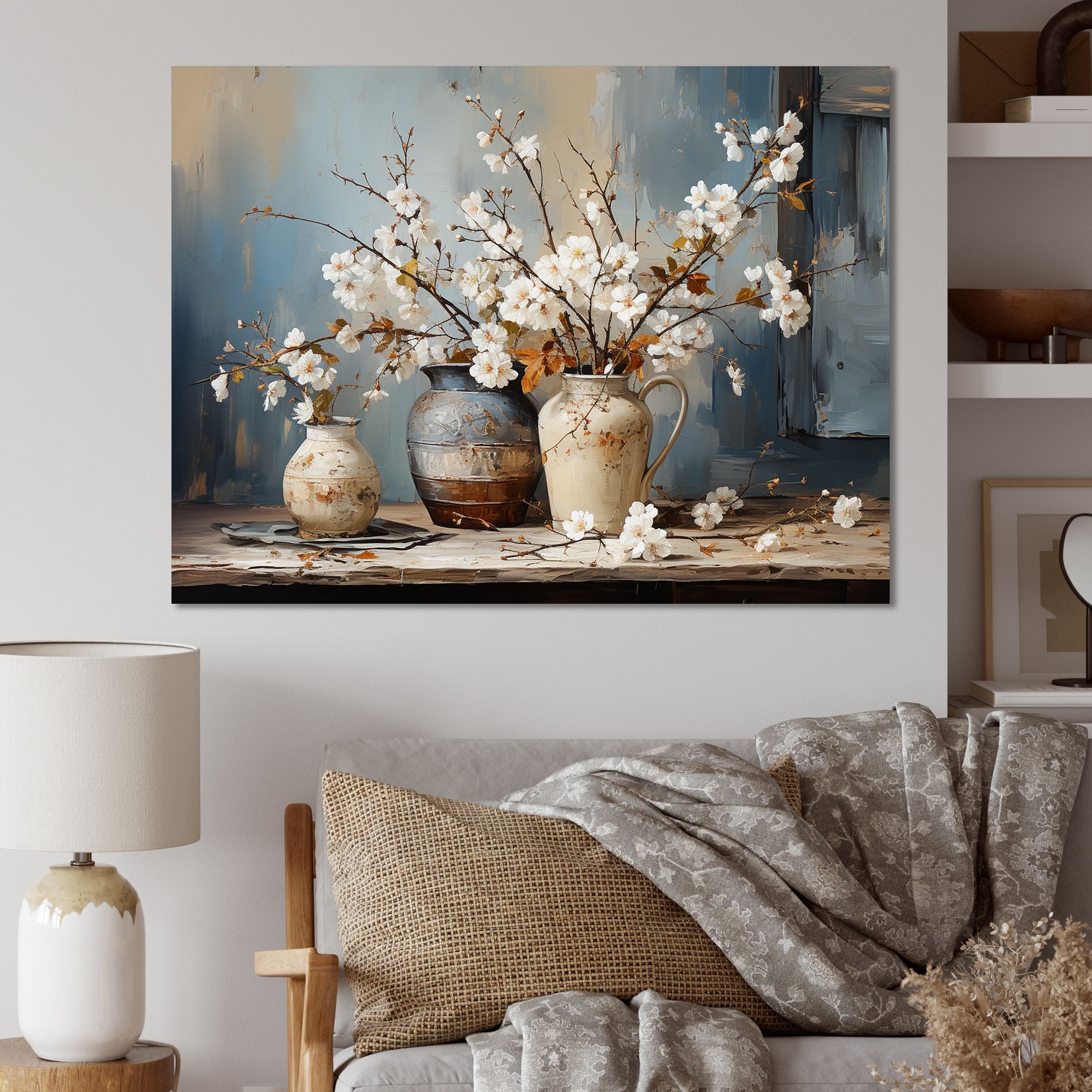 Still Life With Pottery and Flowers – Classic Modern Blend
