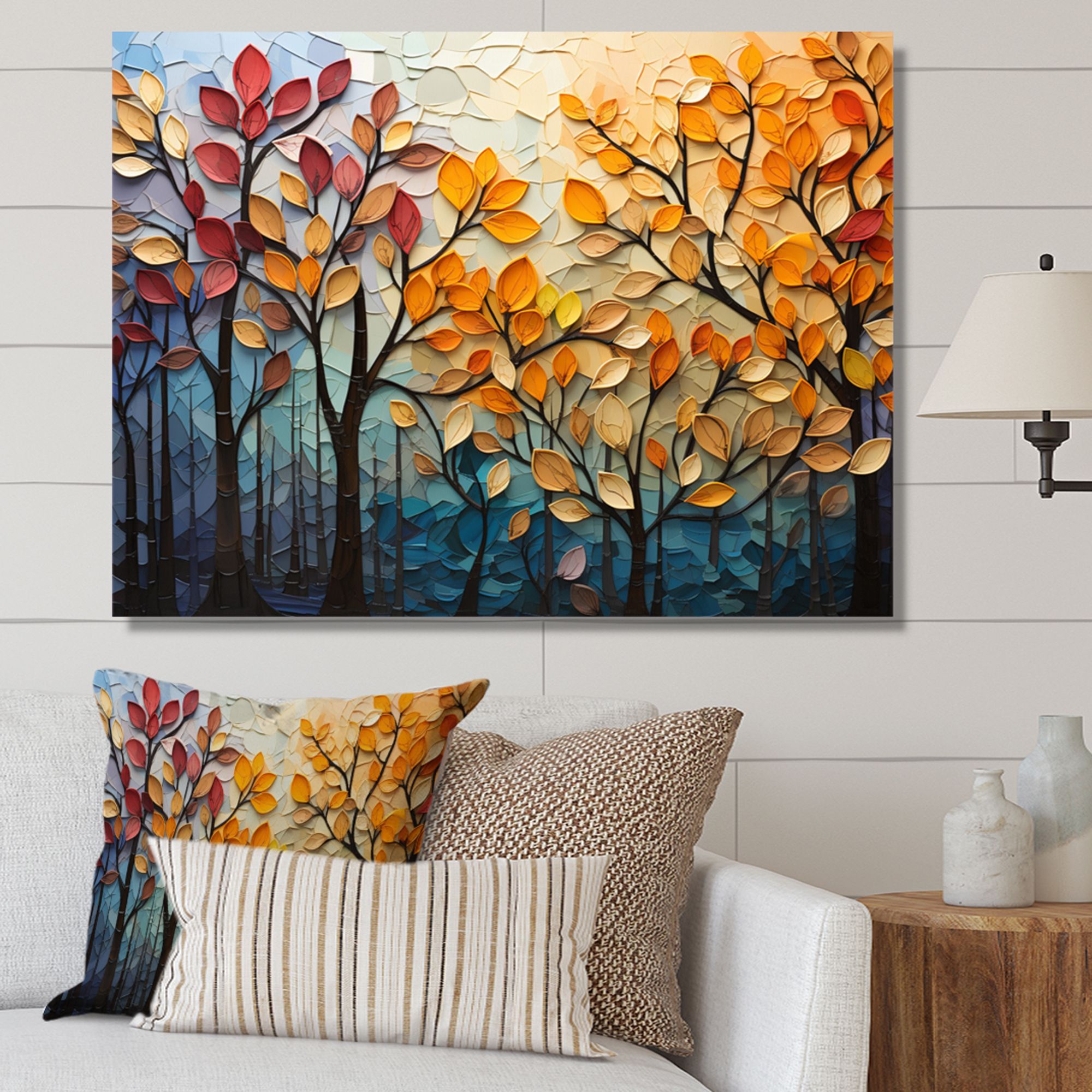 Autumn Leaves Symphony – Textured Seasonal Patchwork