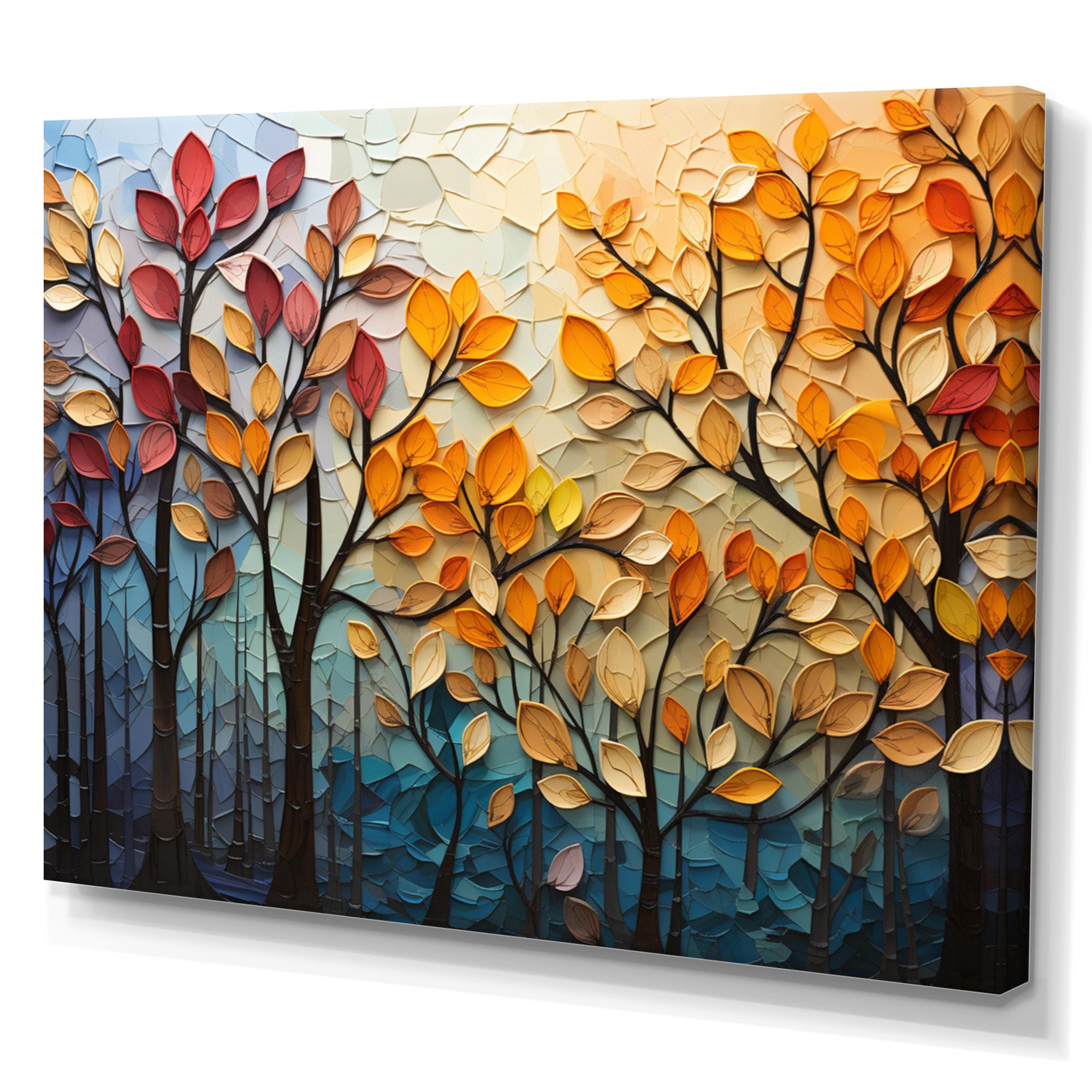 Autumn Leaves Symphony – Textured Seasonal Patchwork