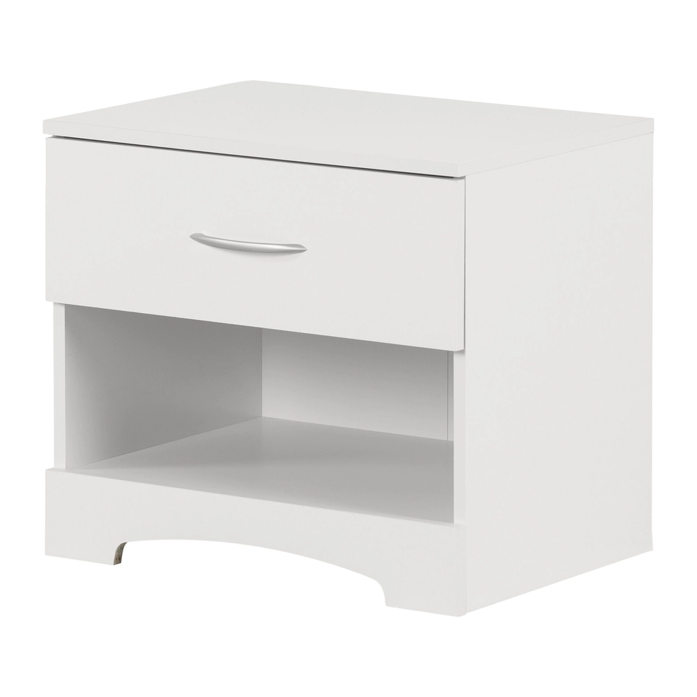 Serene 1-Drawer Nightstand Pure White