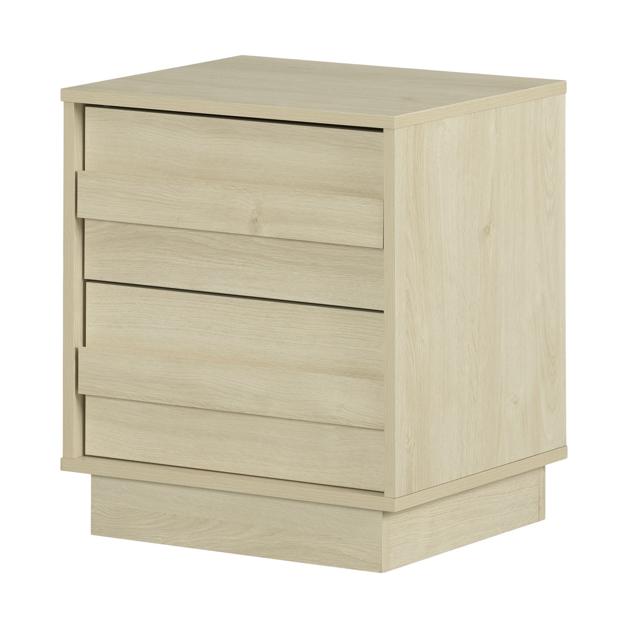 Sawyer 2-Drawer Nightstand Bleached Oak