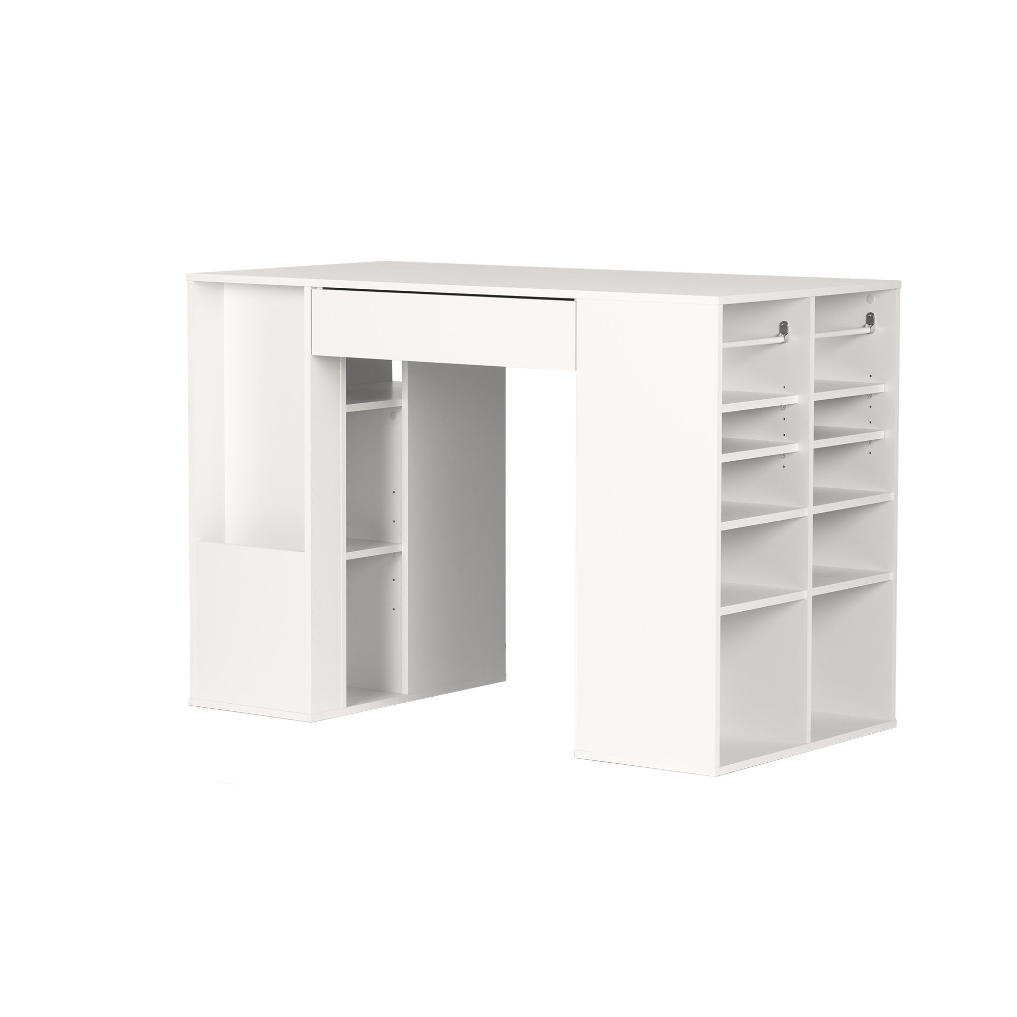 Carla Counter-Height Craft Table Pure White