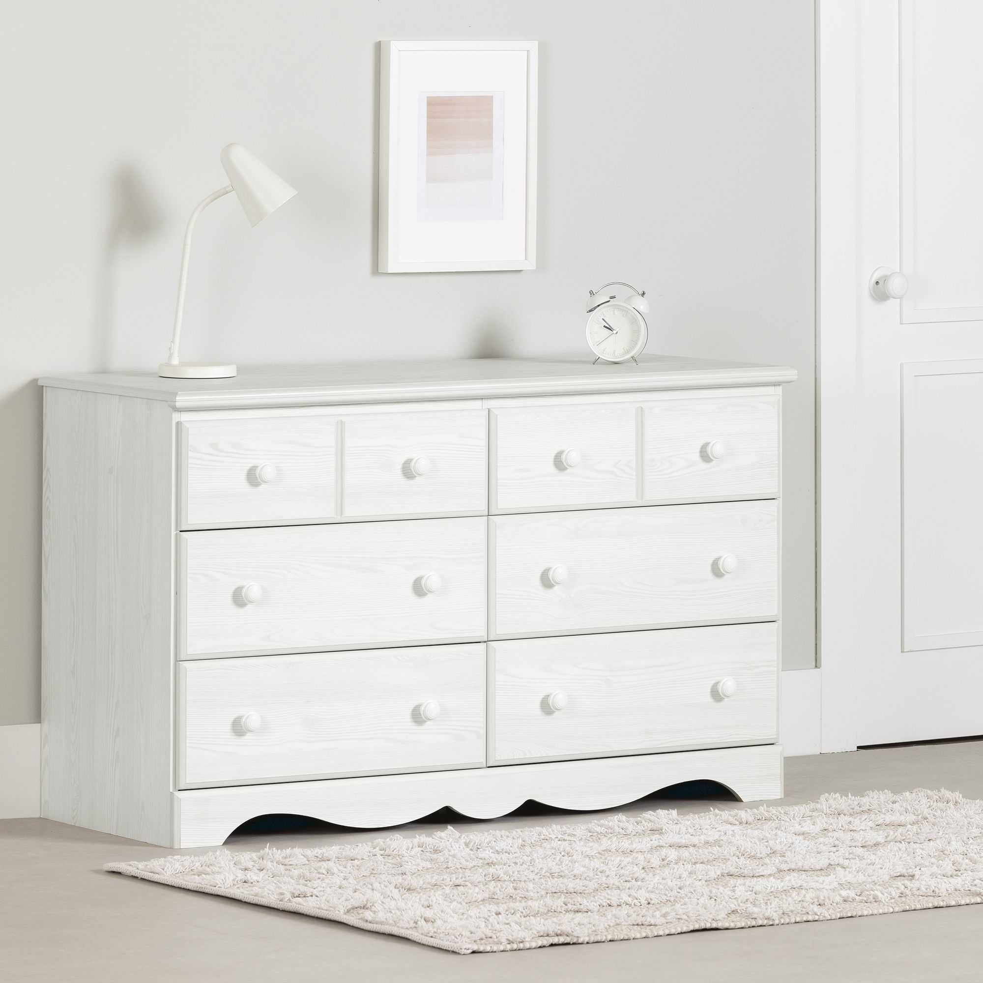 Santa Clara Commode - Pin blanc