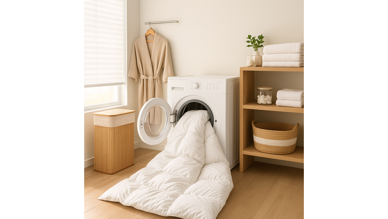 Duvet in a washing machine